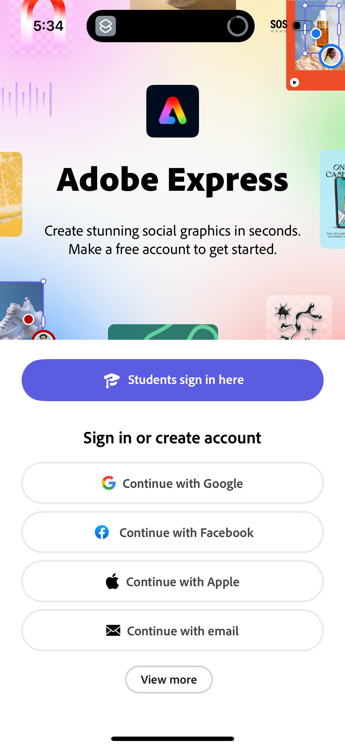 adobe login screenshot