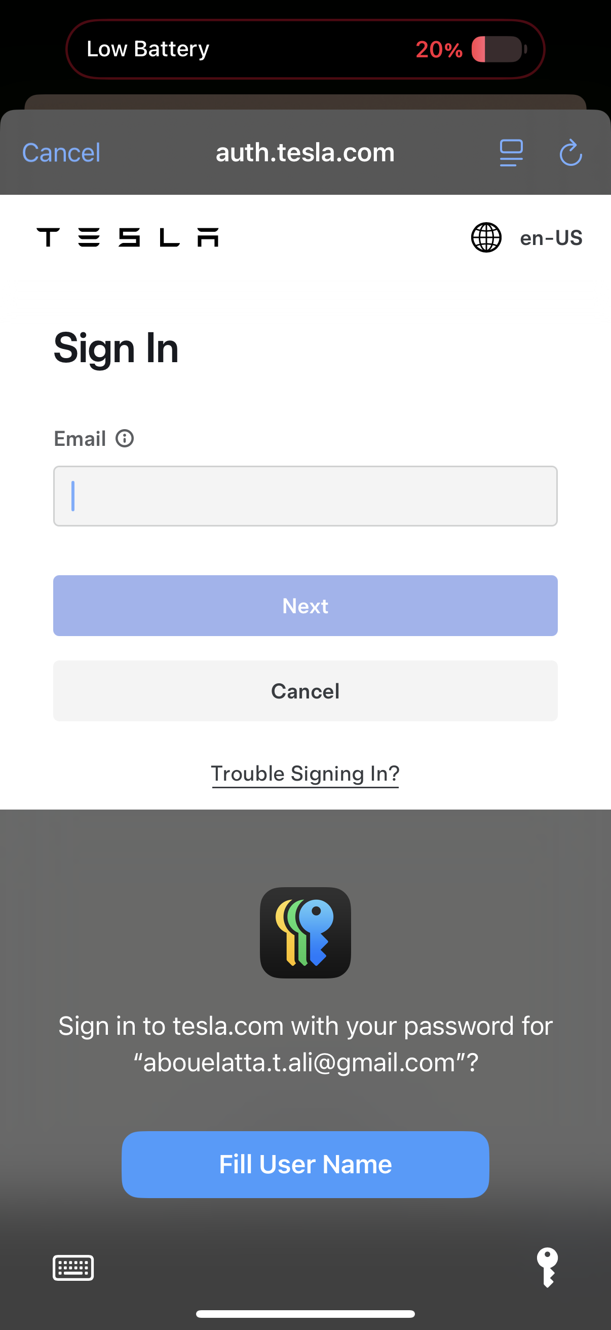 robotaxi login screenshot