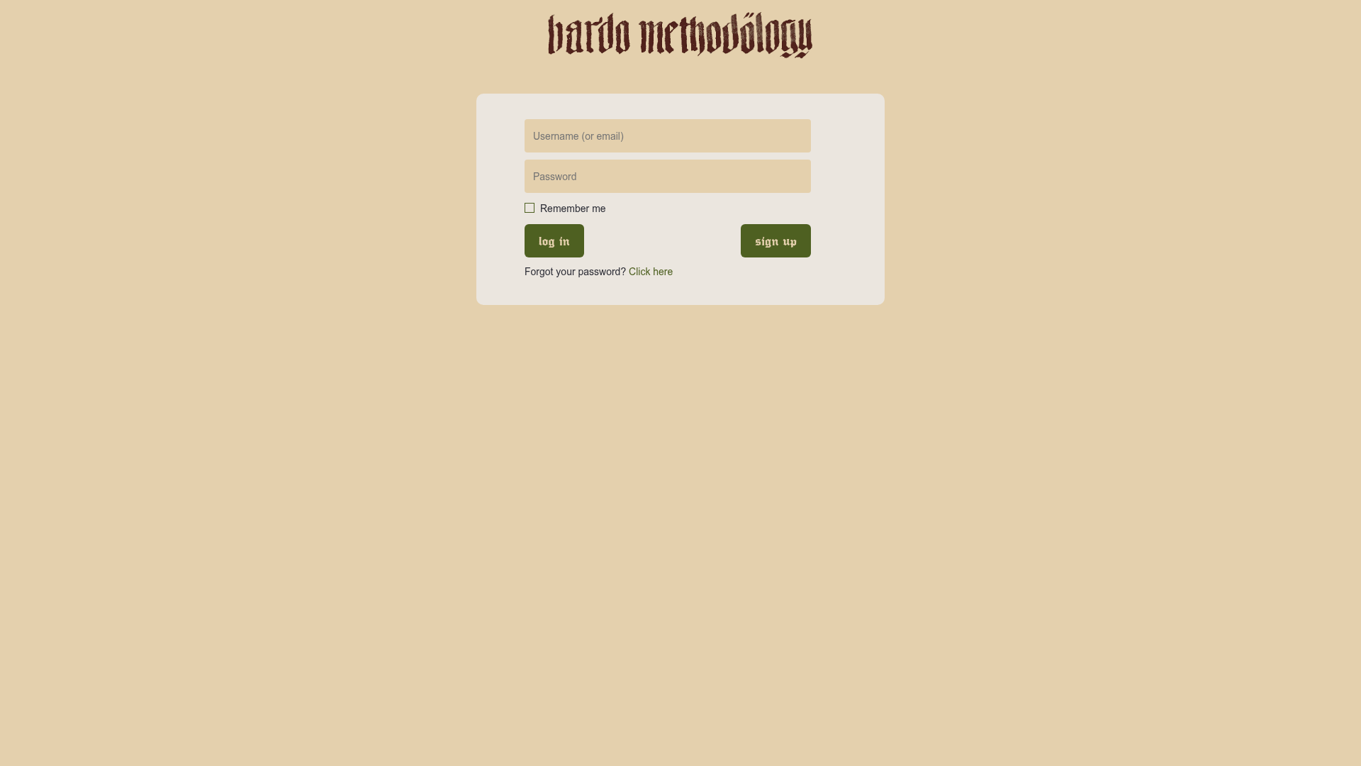 bardo-methodology-1 login screenshot