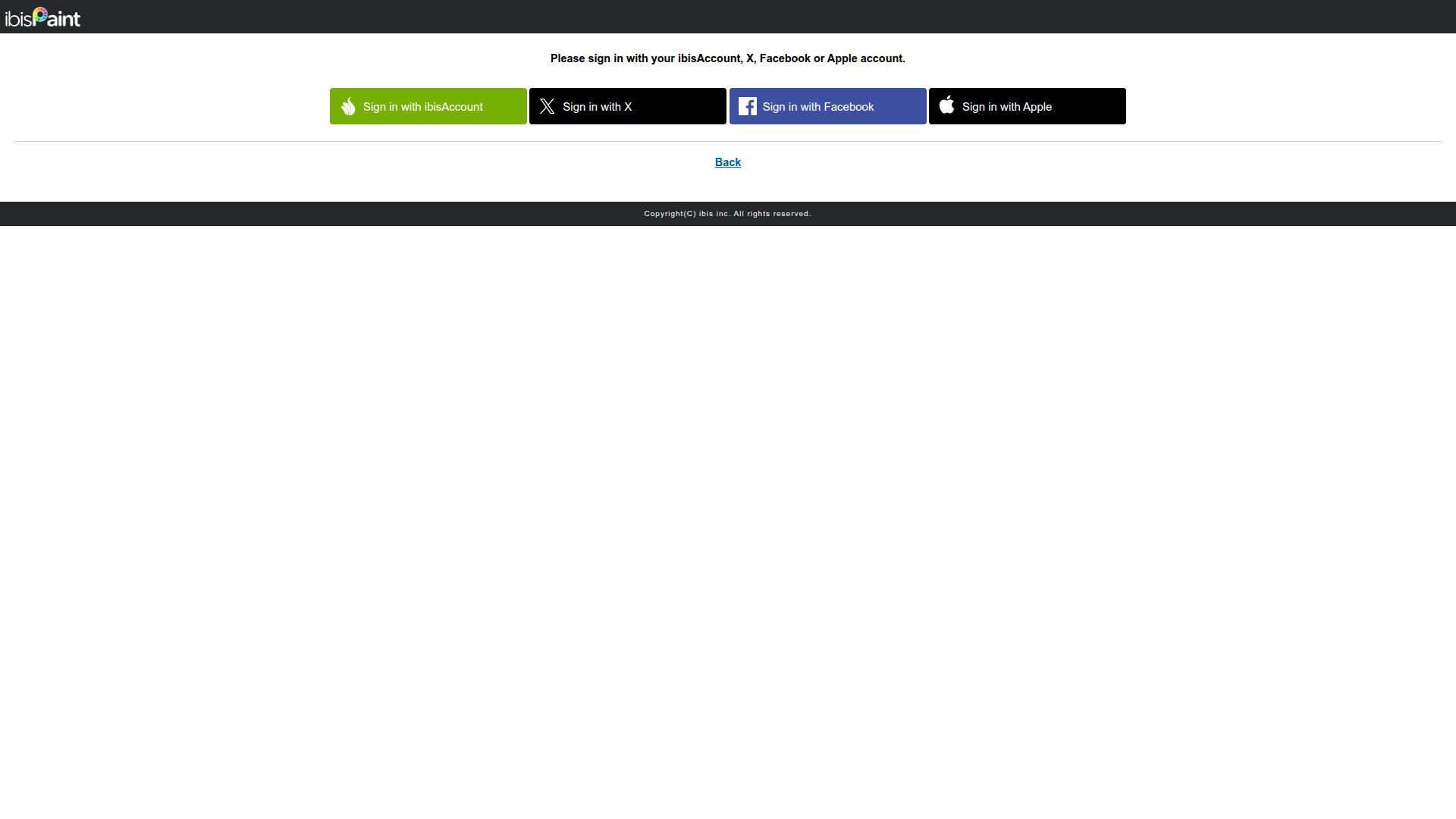 ibis login screenshot