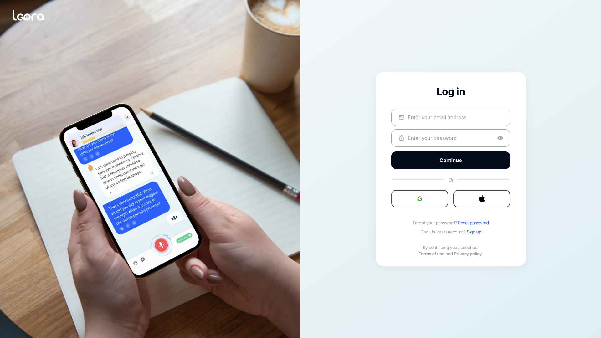 loora-ai login screenshot