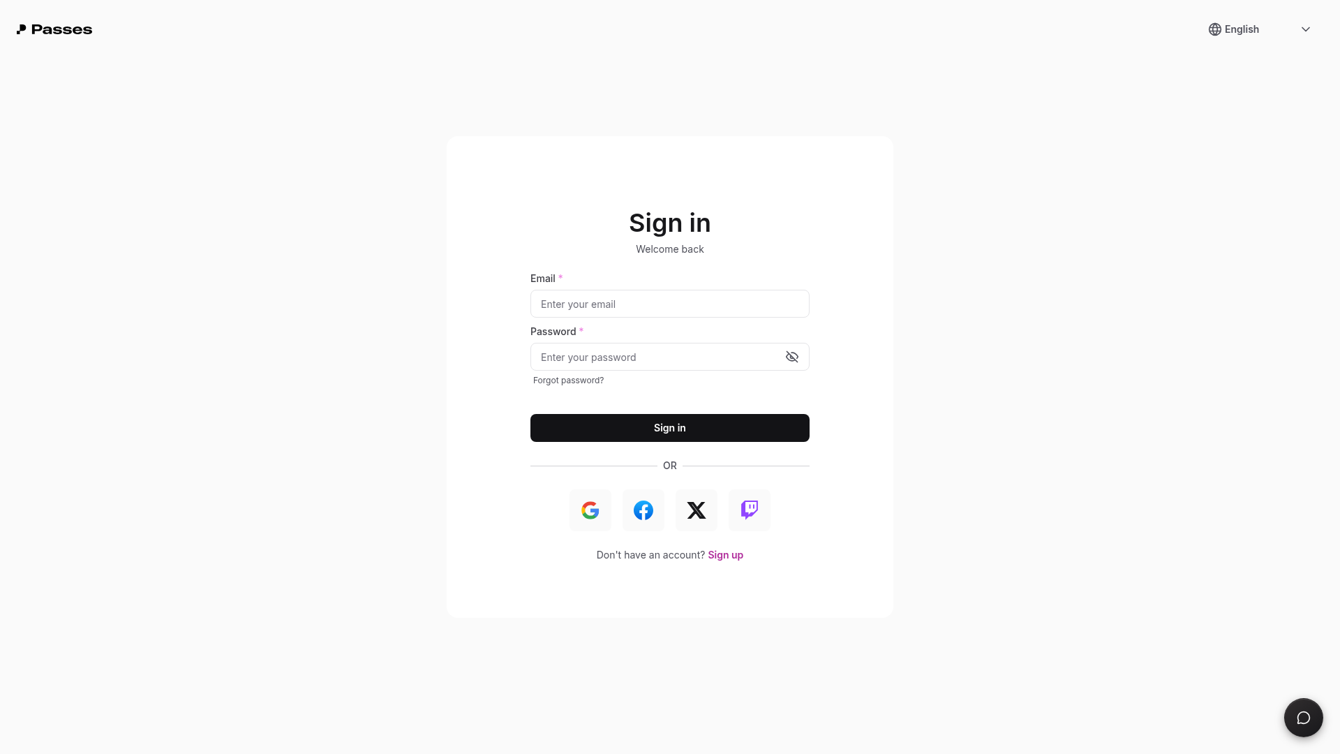 passes login screenshot