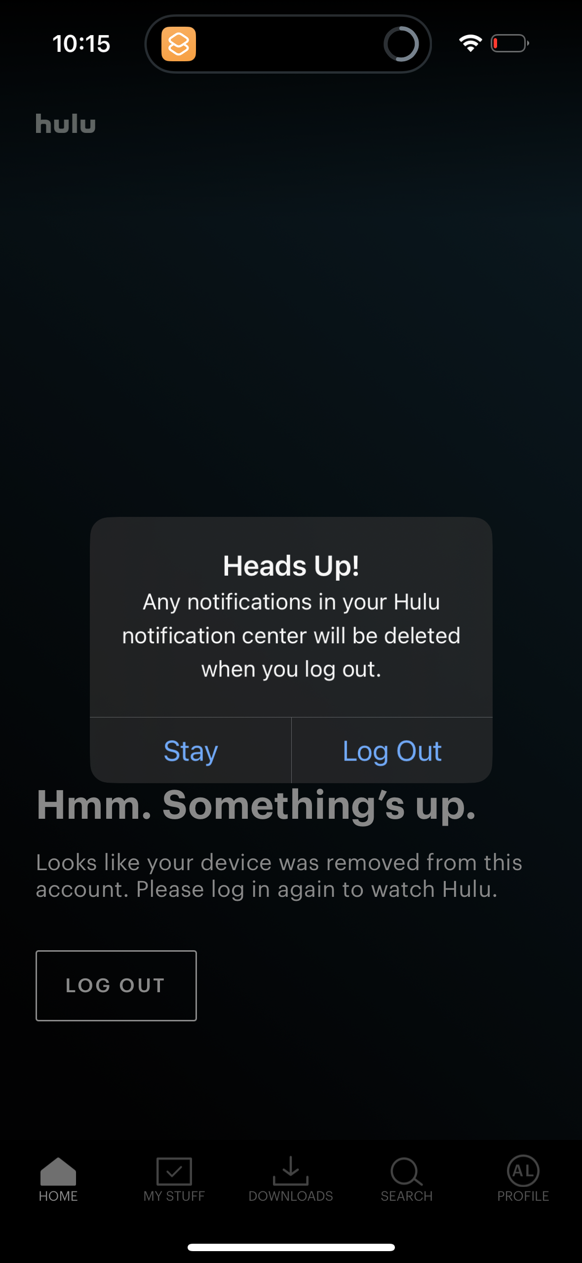 hulu modal screenshot
