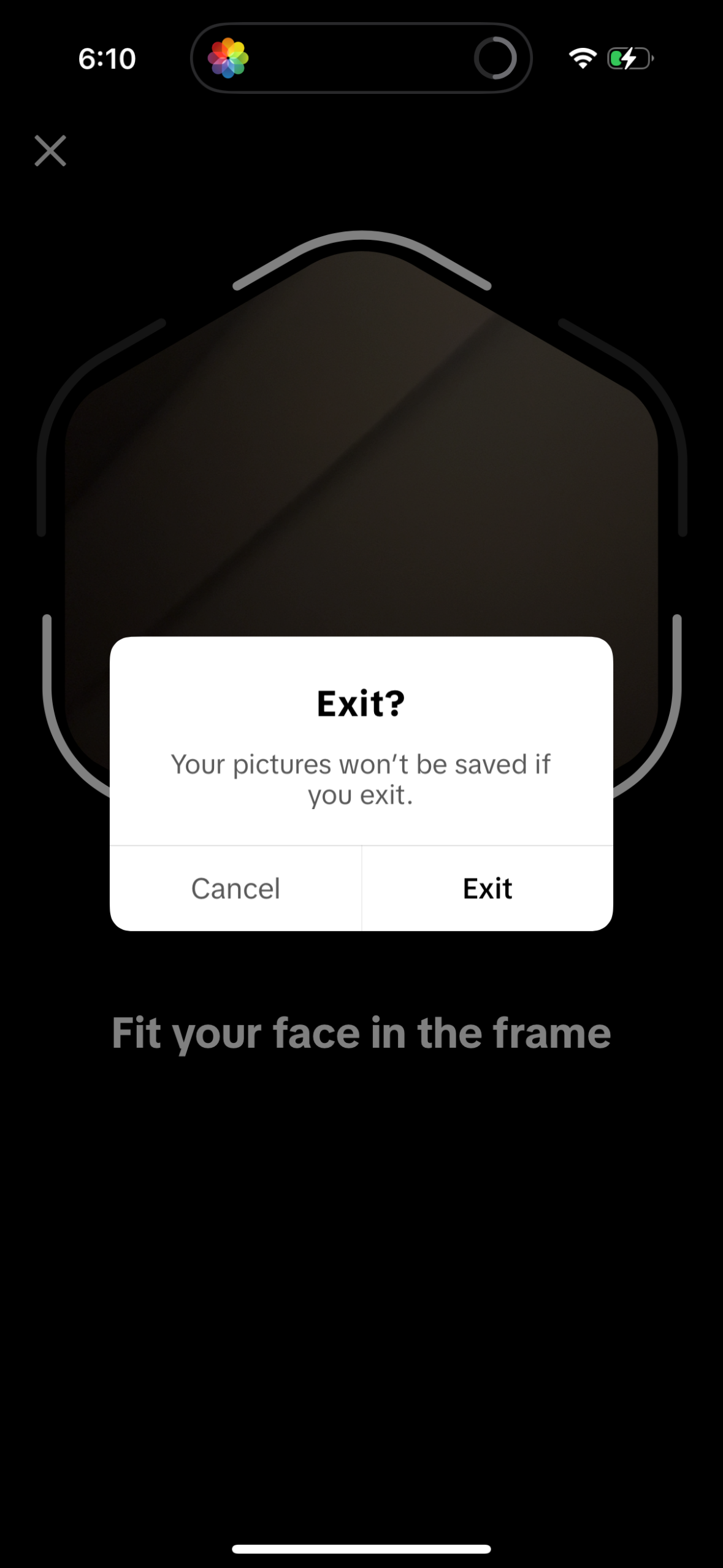 tiktok modal screenshot