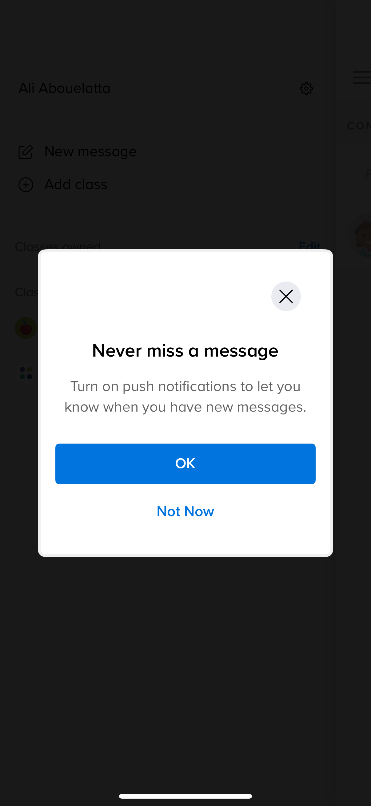 remind modal screenshot