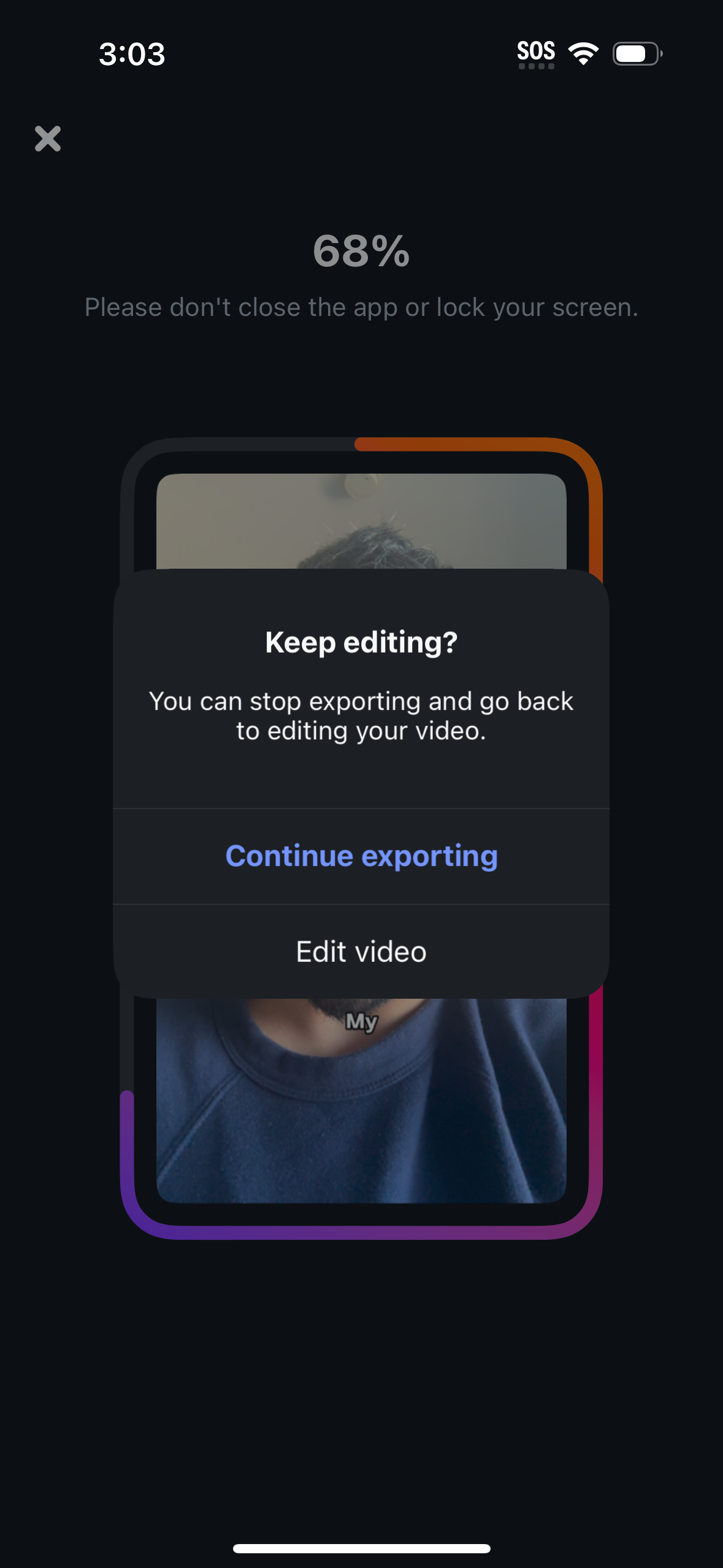 edits modal screenshot