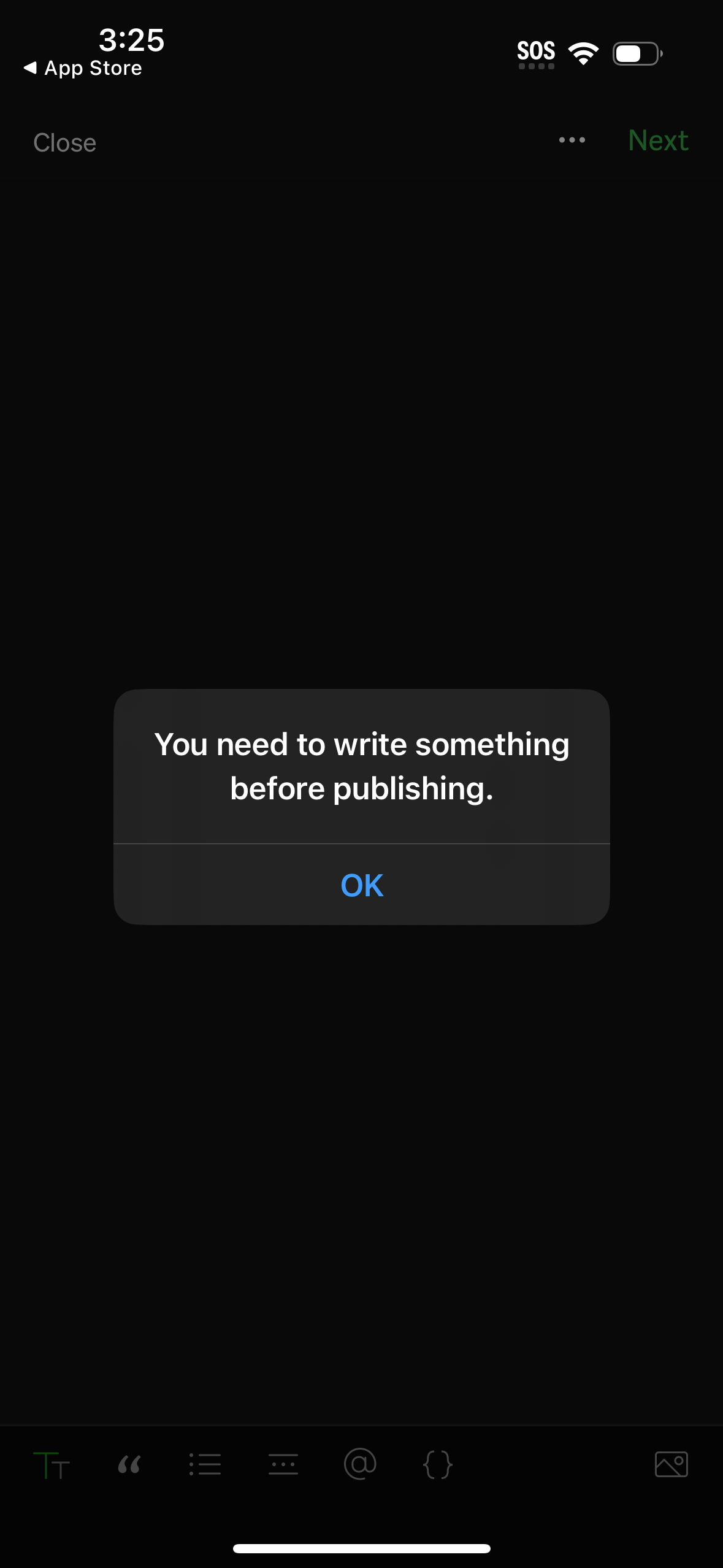 medium modal screenshot