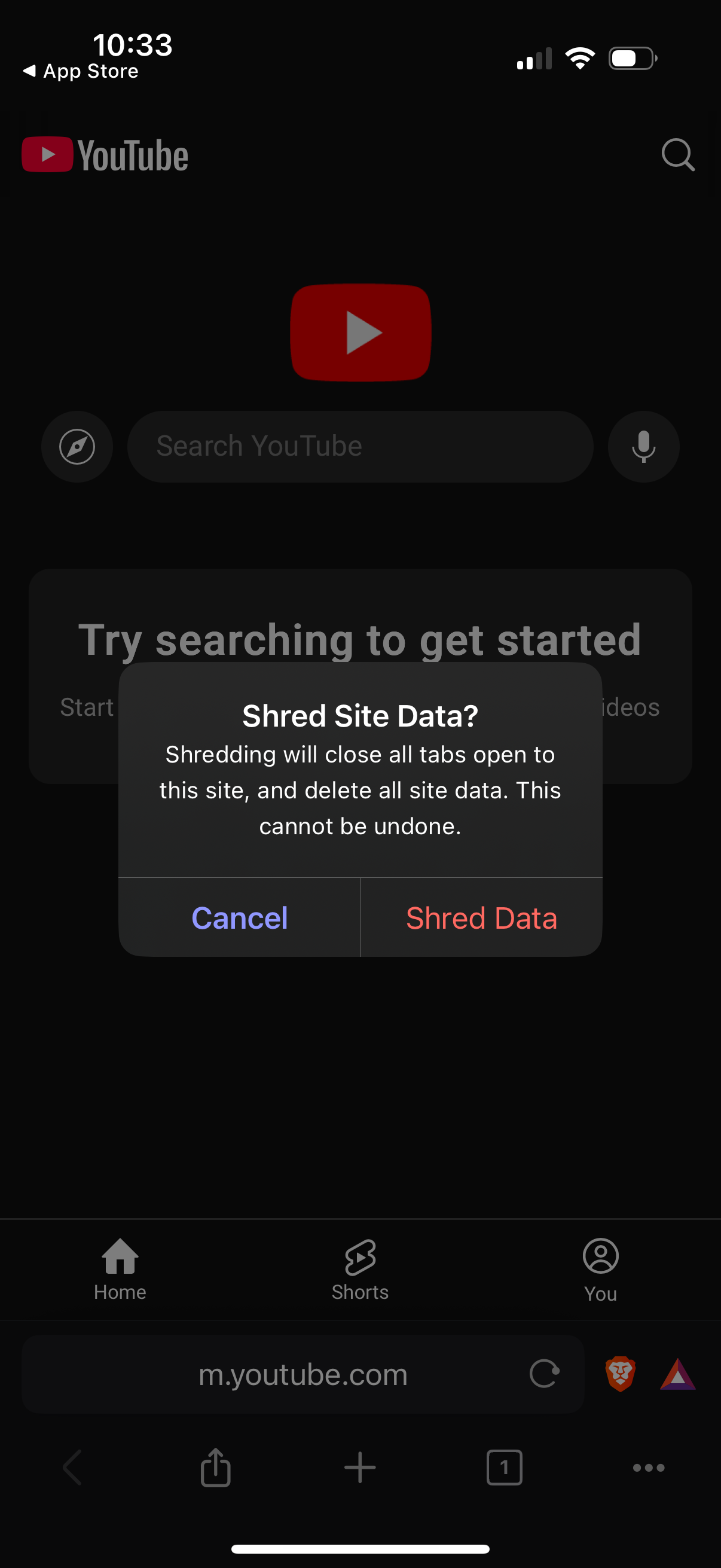 brave modal screenshot