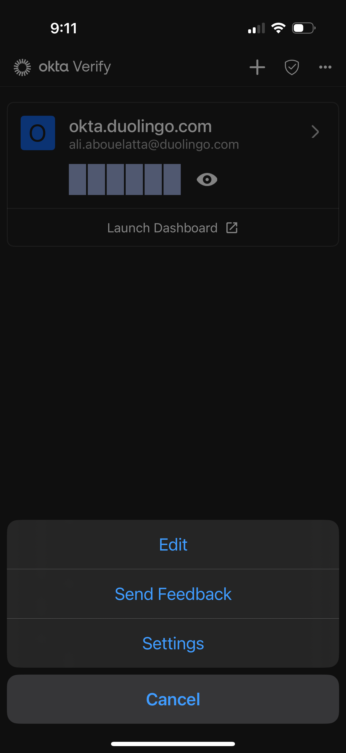 okta modal screenshot