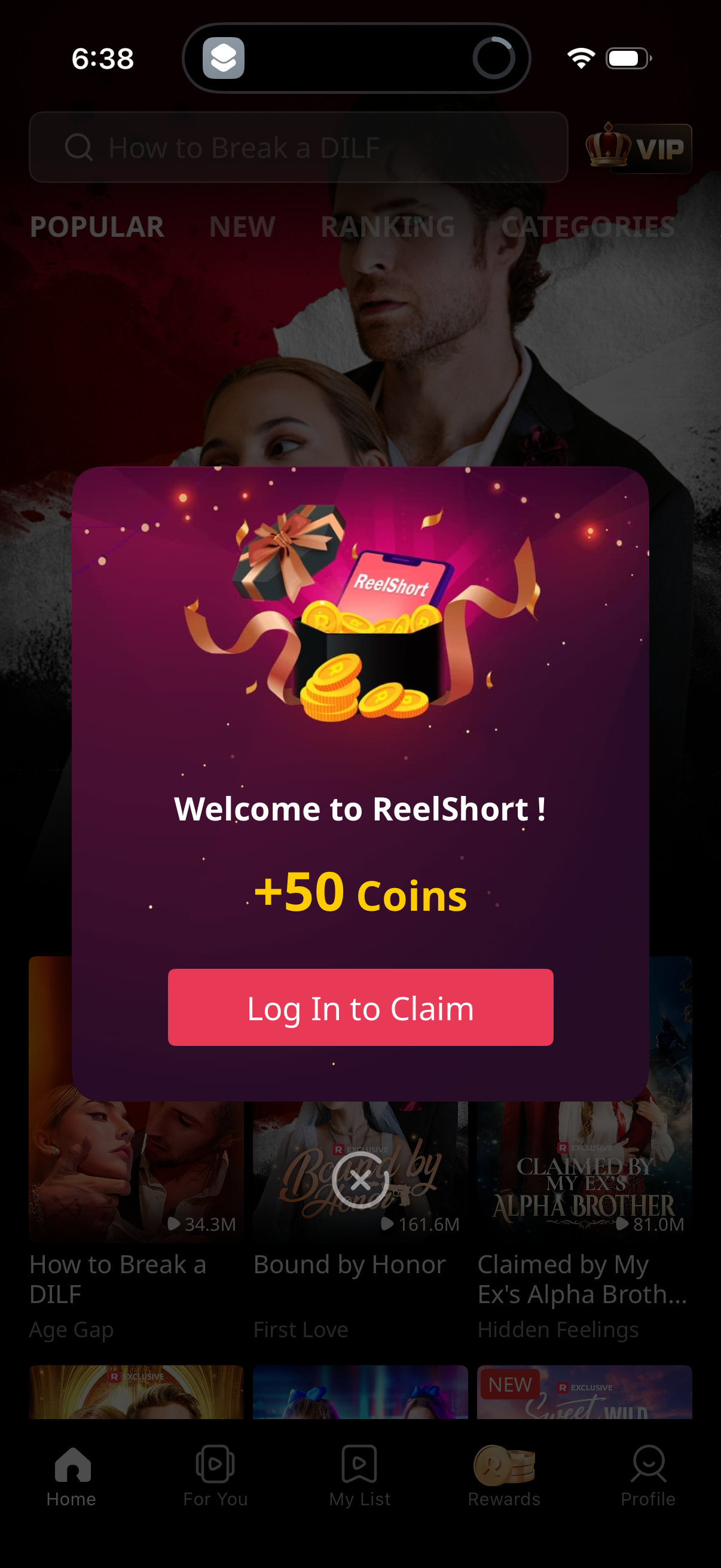 reelshort modal screenshot