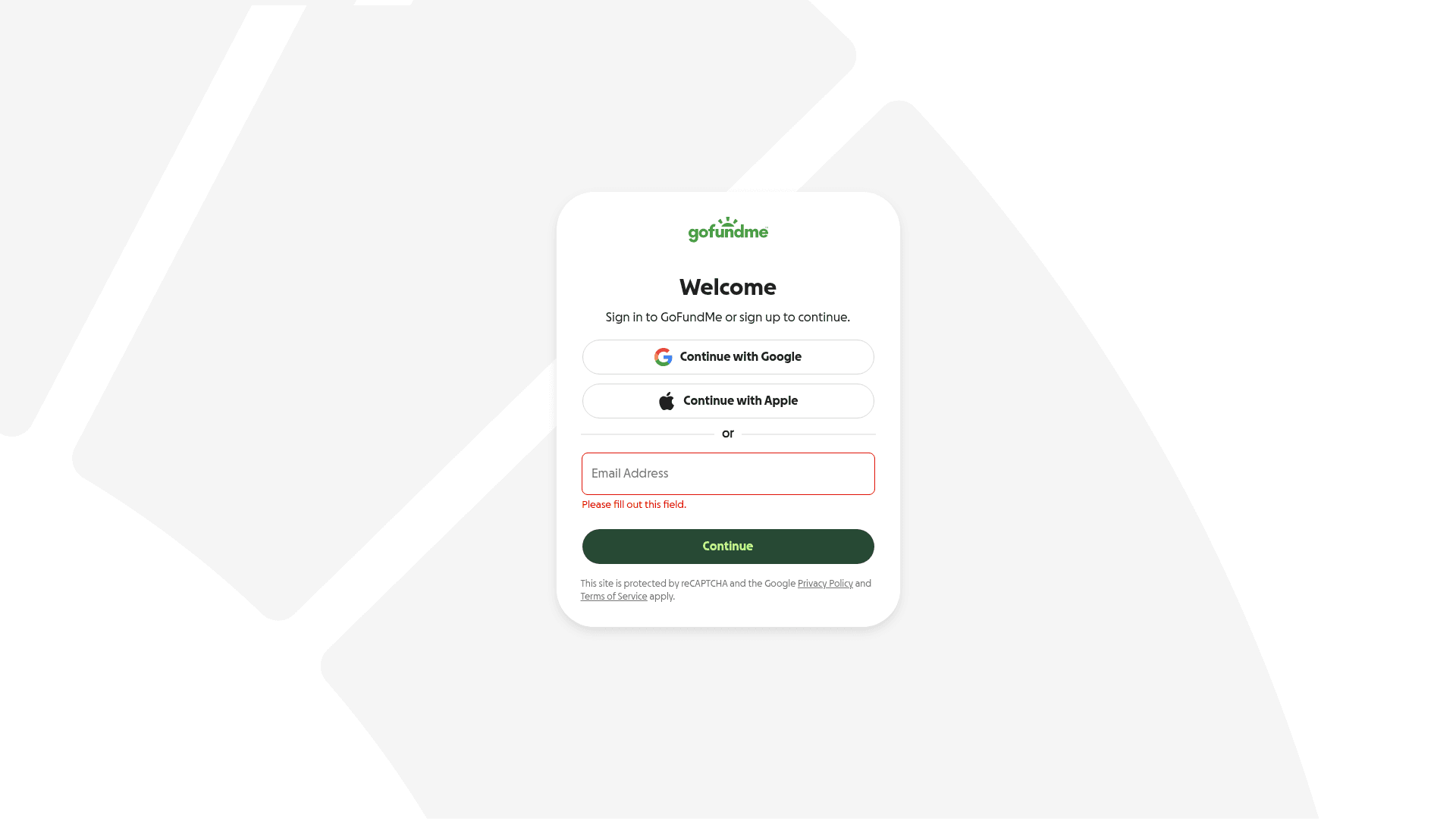 gofundme modal screenshot