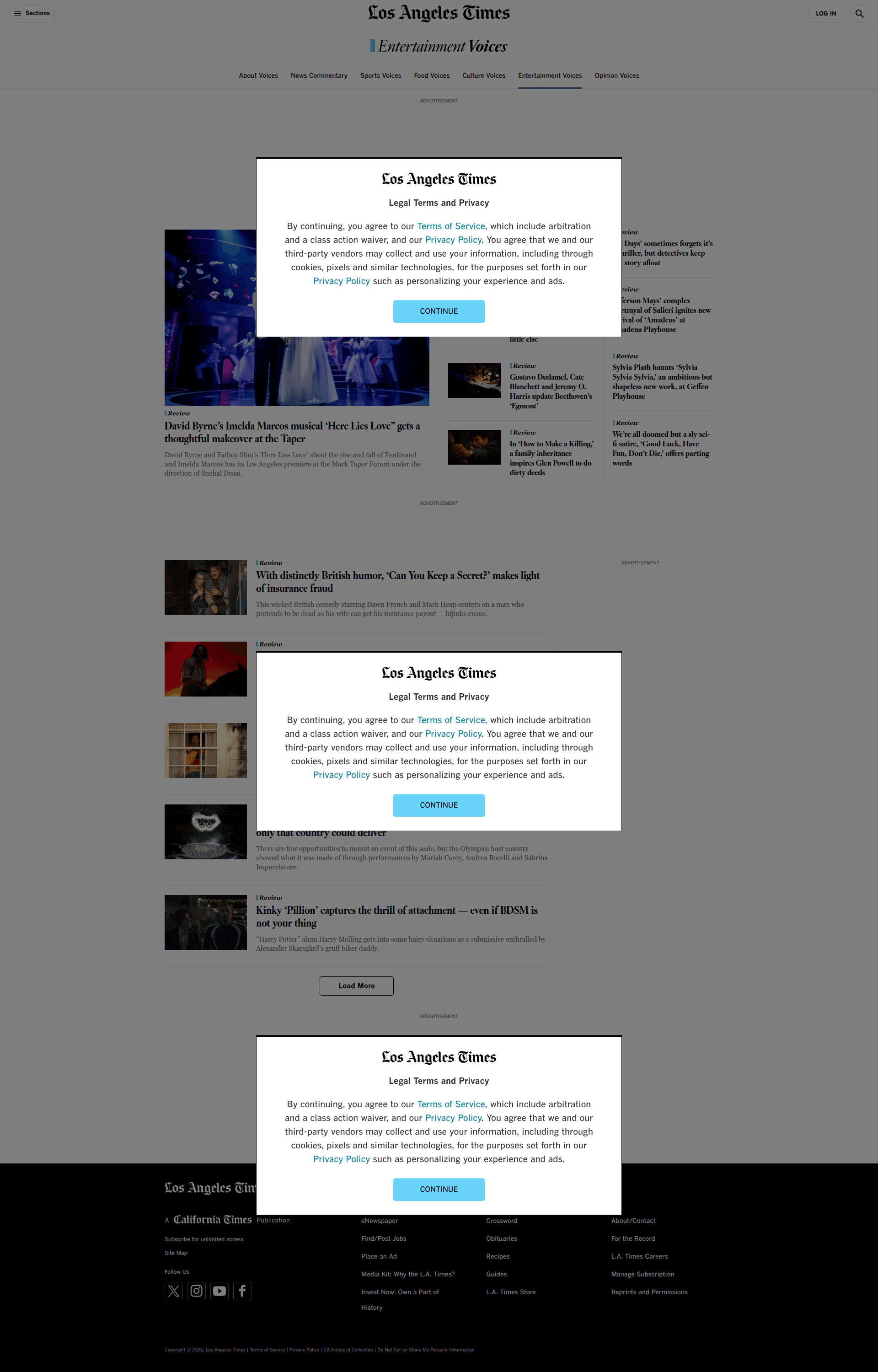 la-times modal screenshot