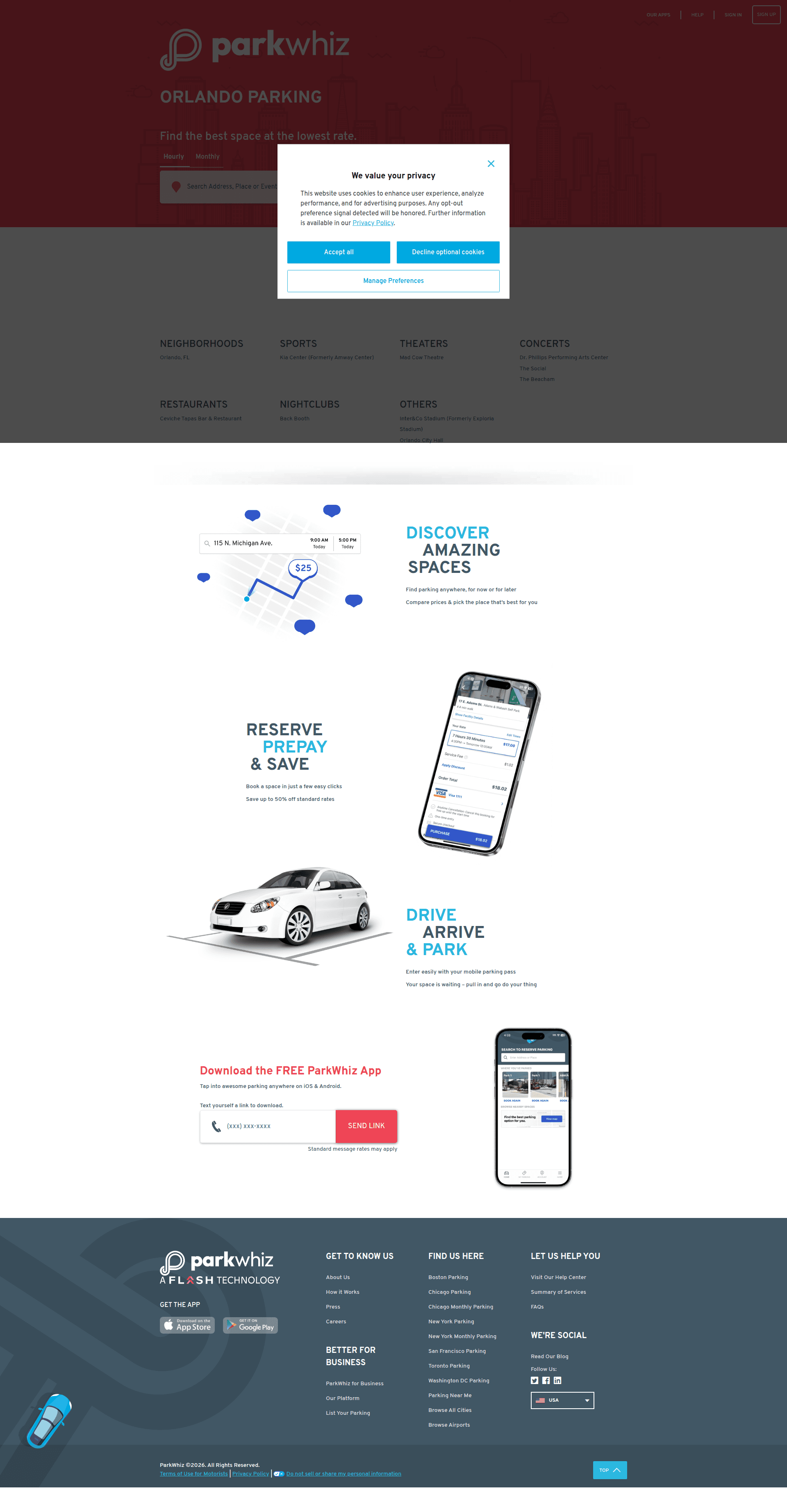 parkwhiz modal screenshot