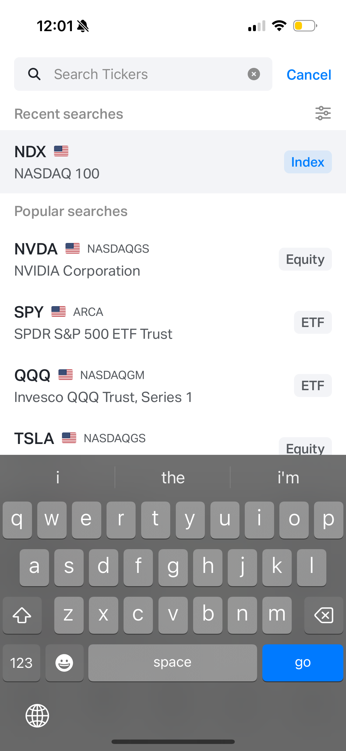 koyfin navigation screenshot