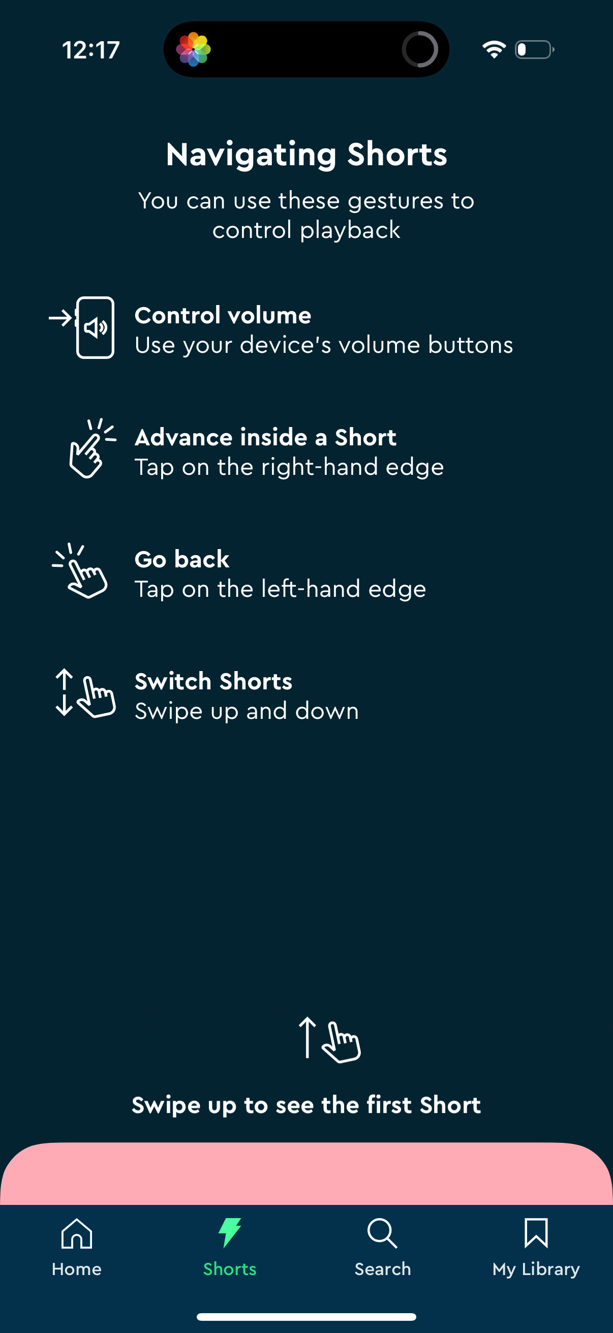 blinkist navigation screenshot