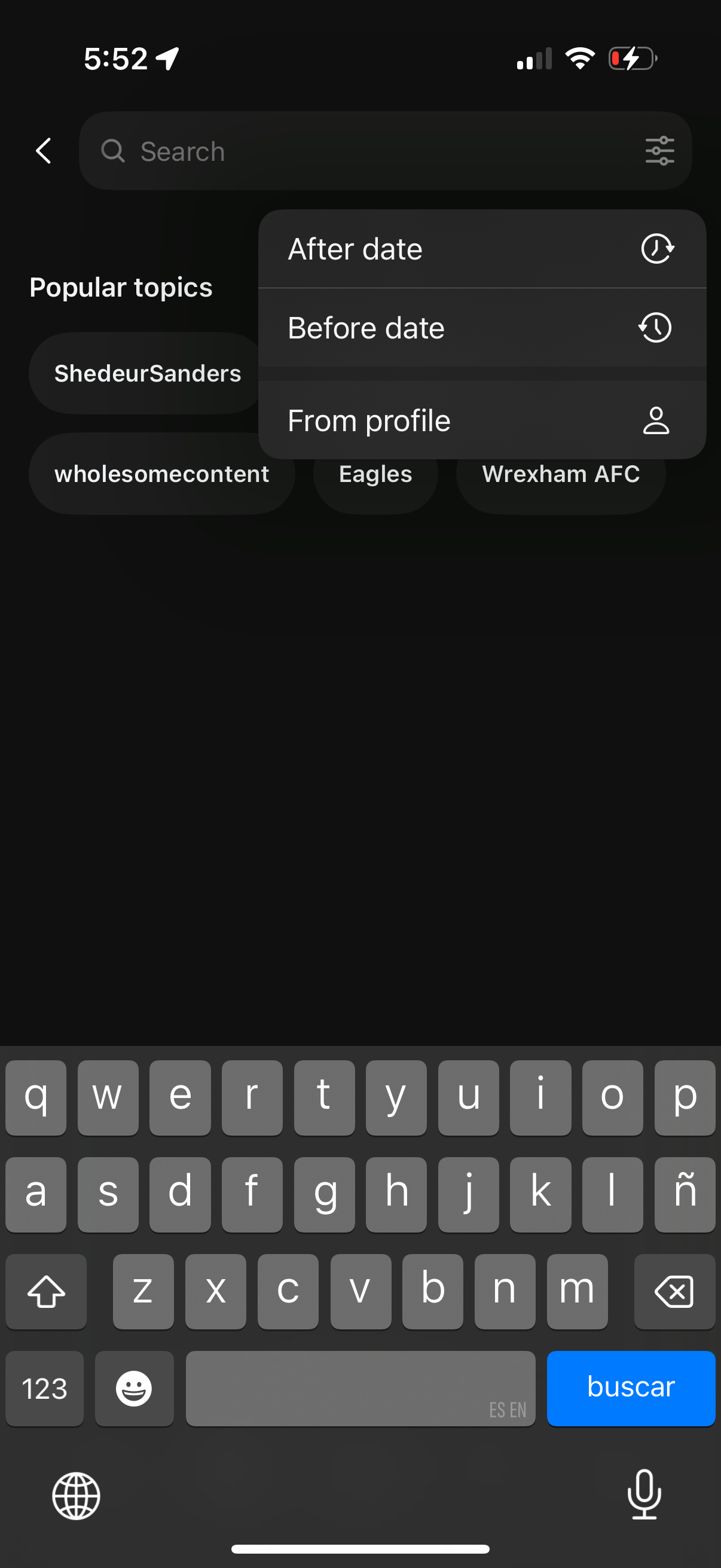 threads navigation screenshot