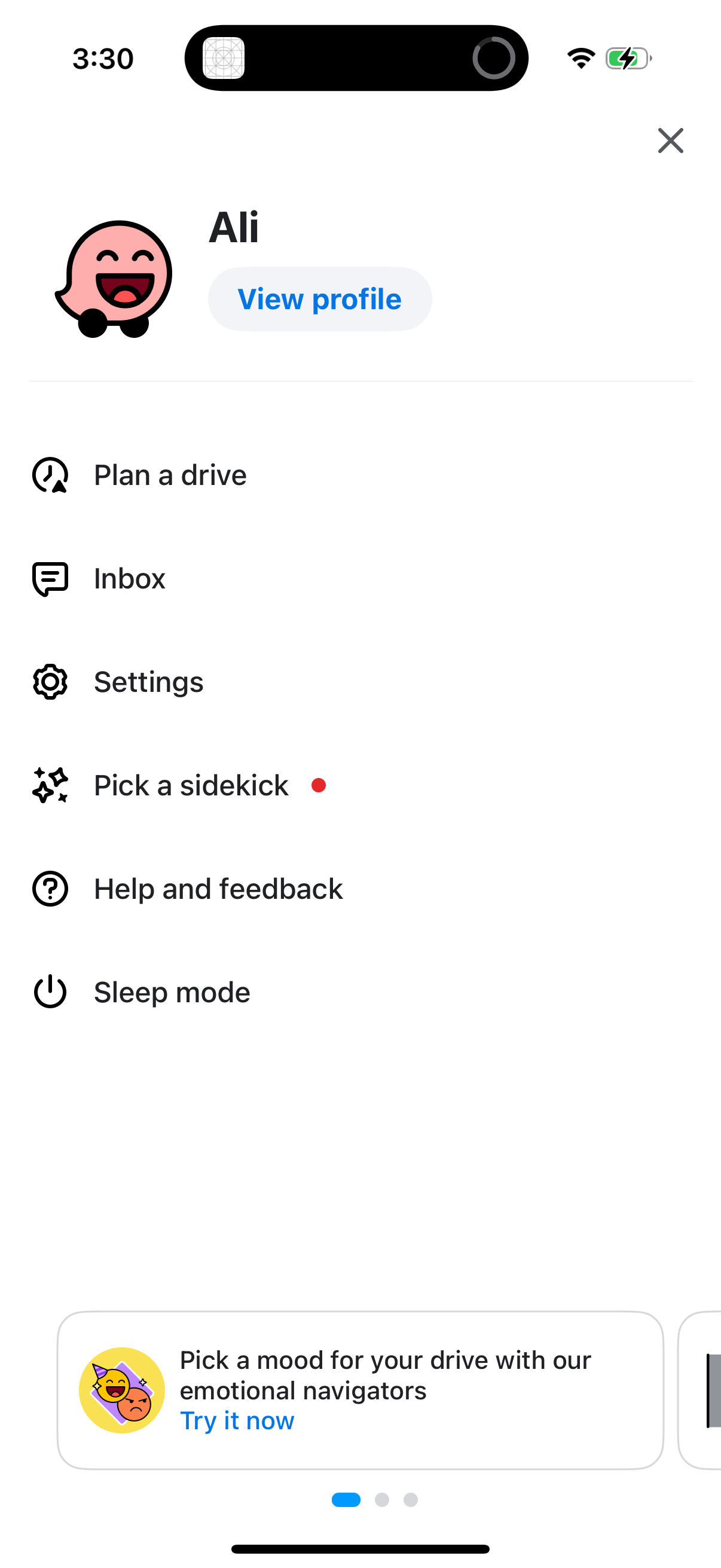 waze navigation screenshot