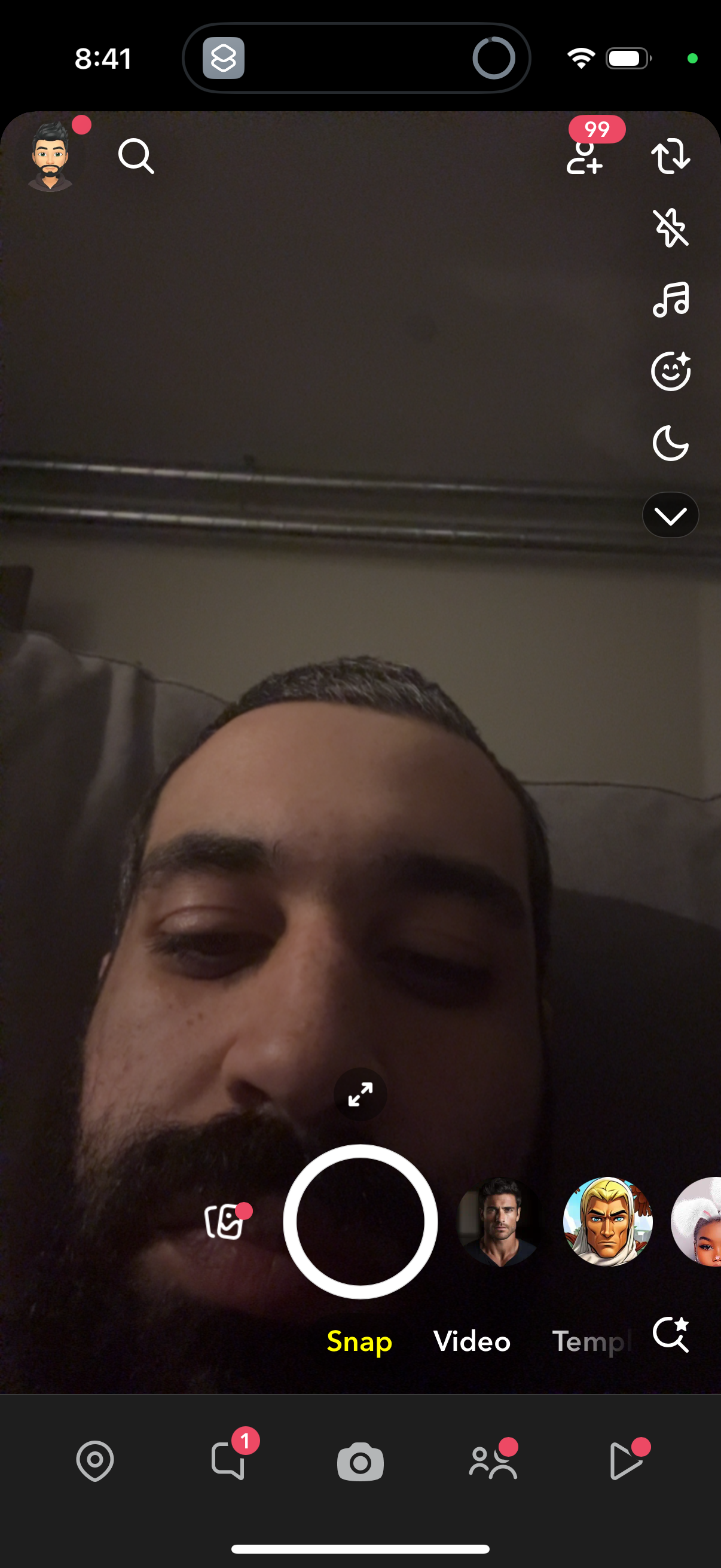 snapchat navigation screenshot