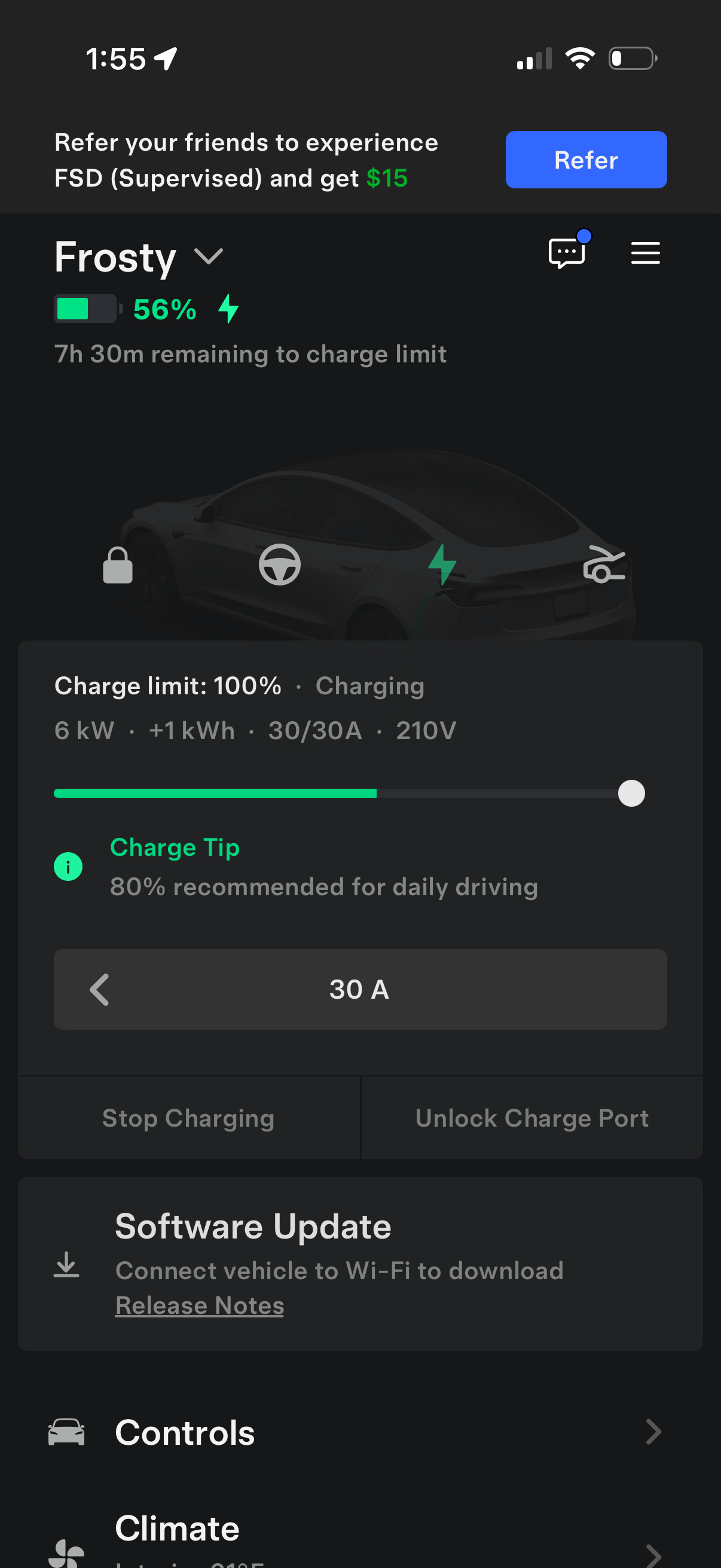 tesla navigation screenshot