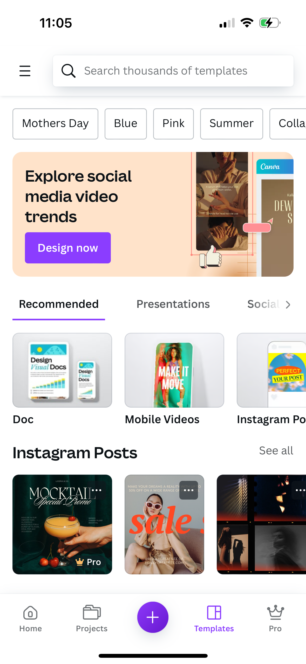 canva navigation screenshot