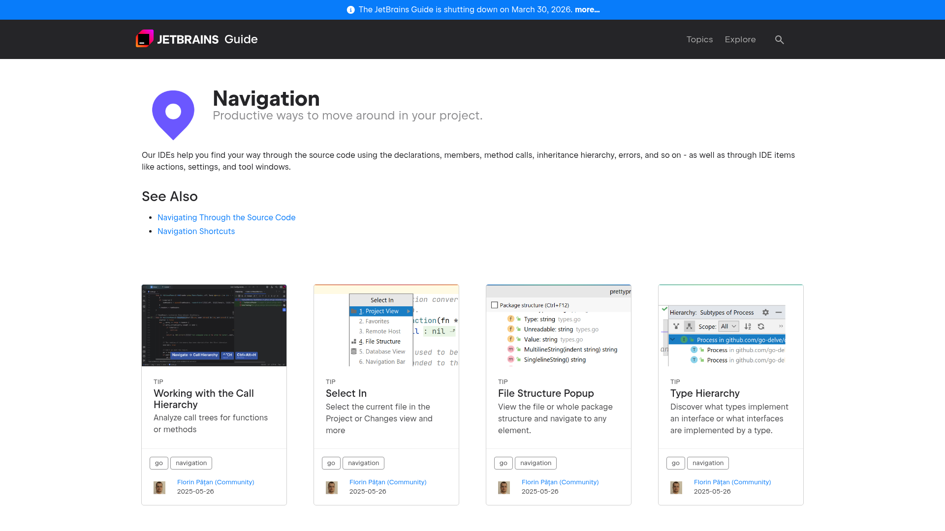 jetbrains navigation screenshot