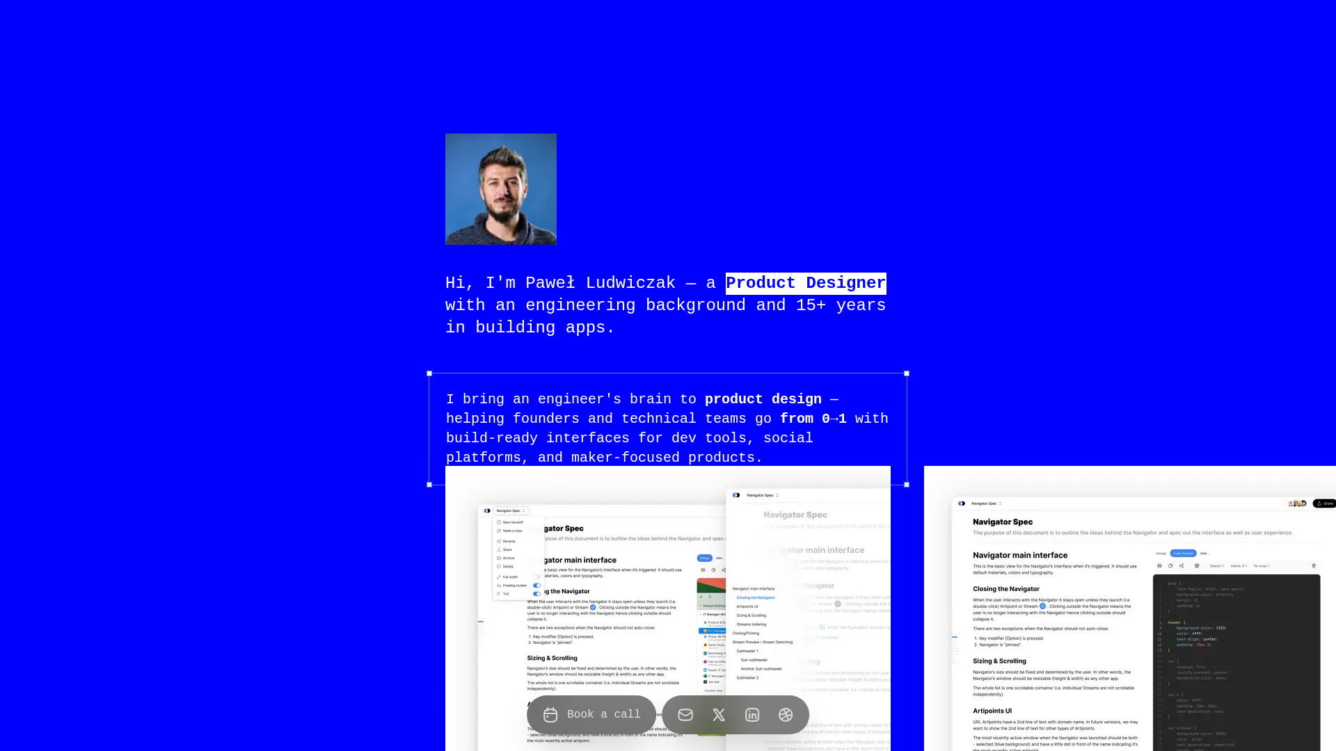 pawe-ludwiczak navigation screenshot
