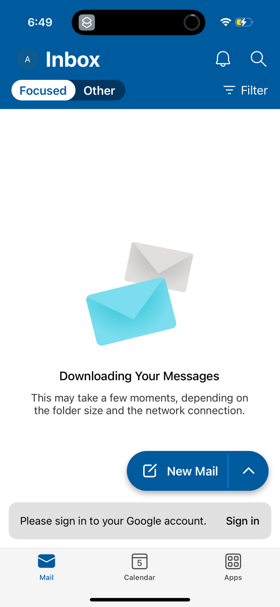 outlook notifications screenshot