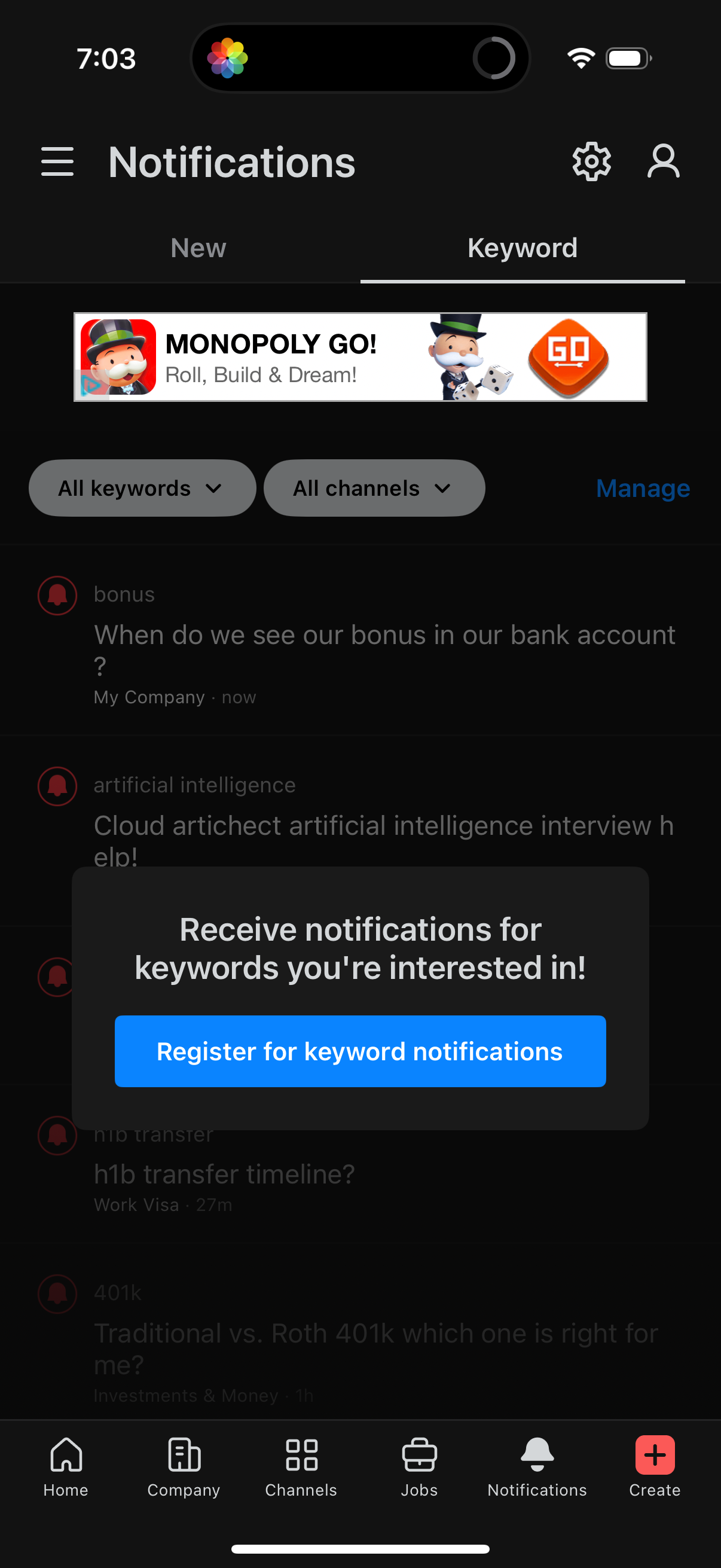 blind notifications screenshot