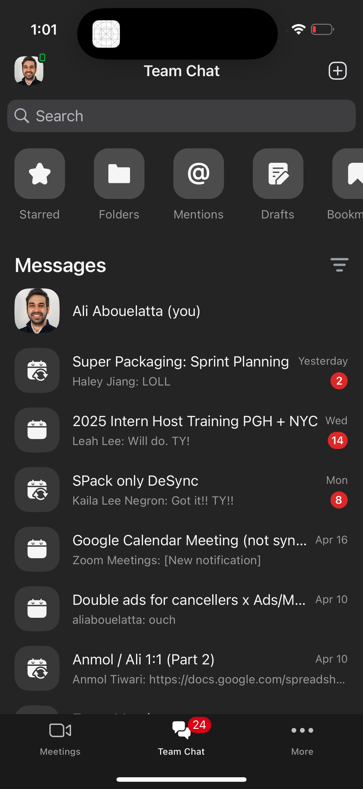 zoom notifications screenshot