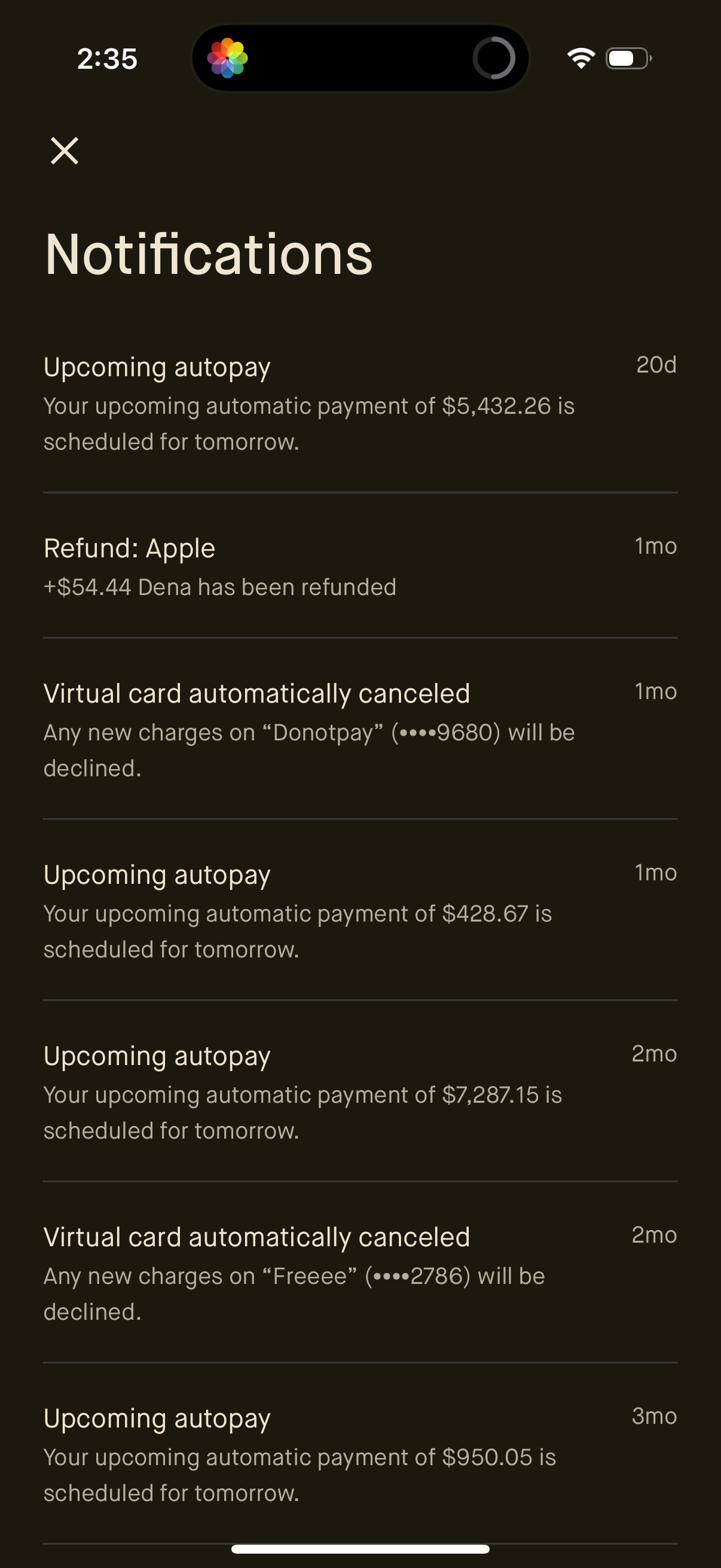 robinhood-credit notifications screenshot