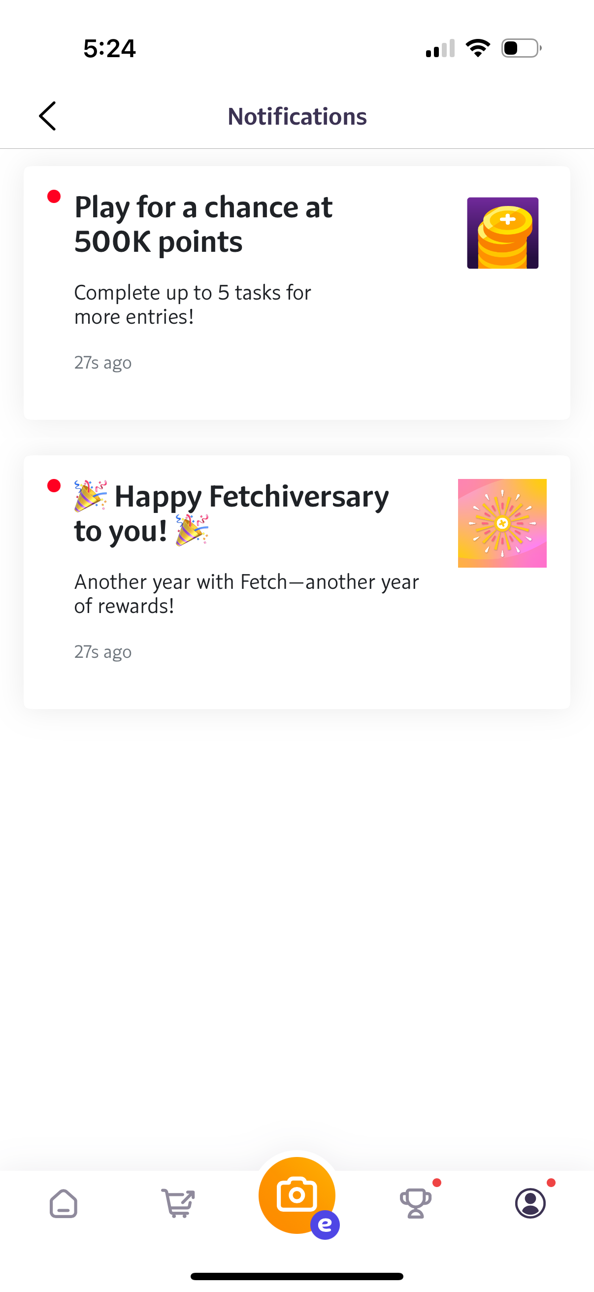 fetch notifications screenshot