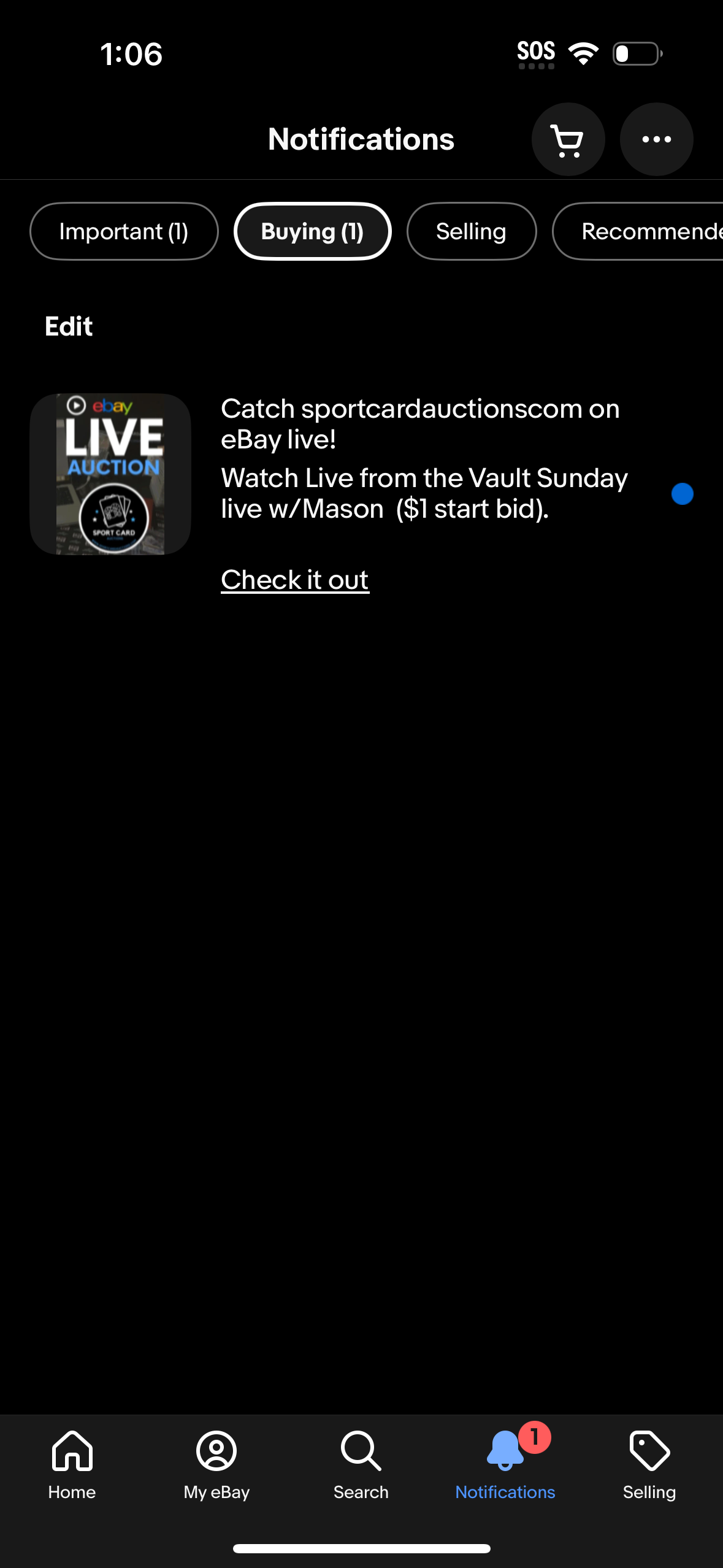 ebay notifications screenshot