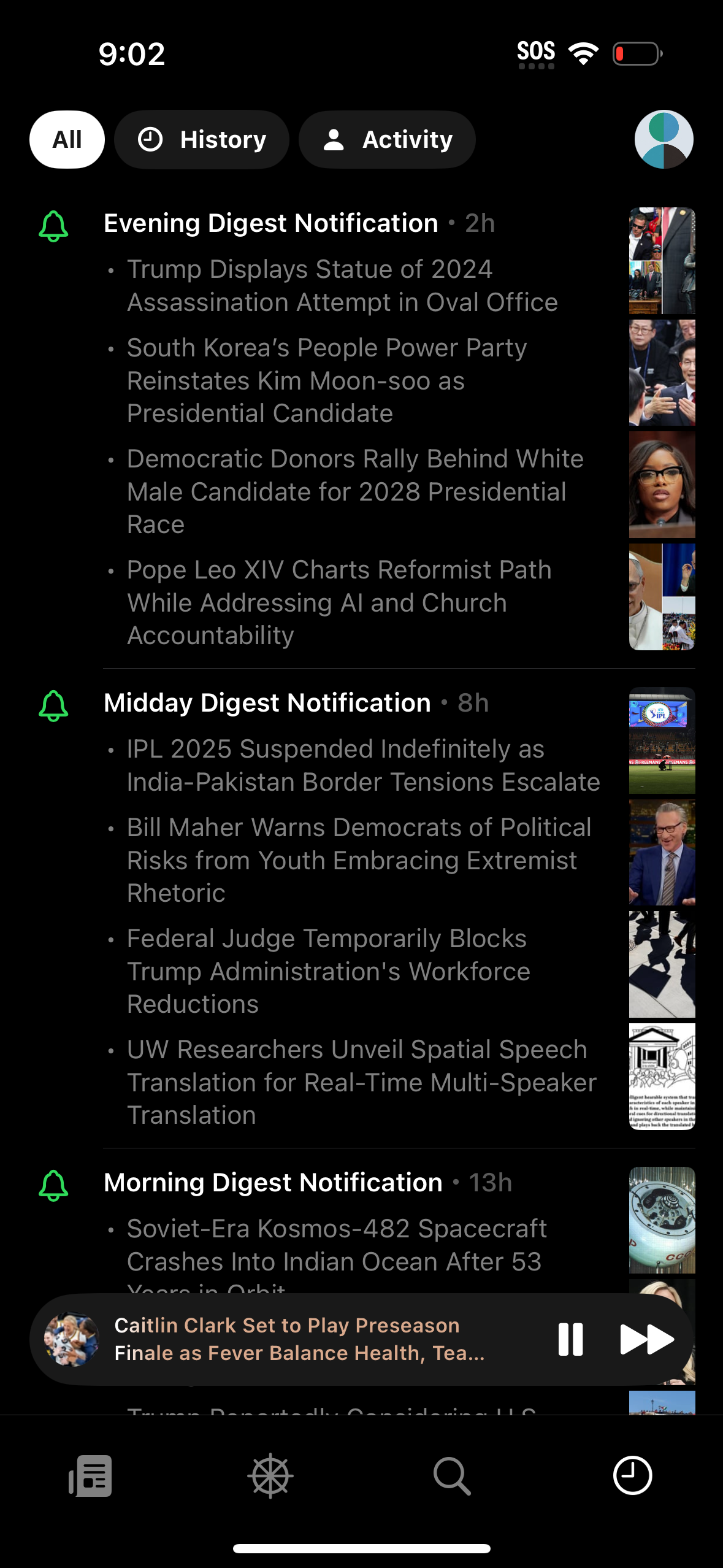 particle notifications screenshot