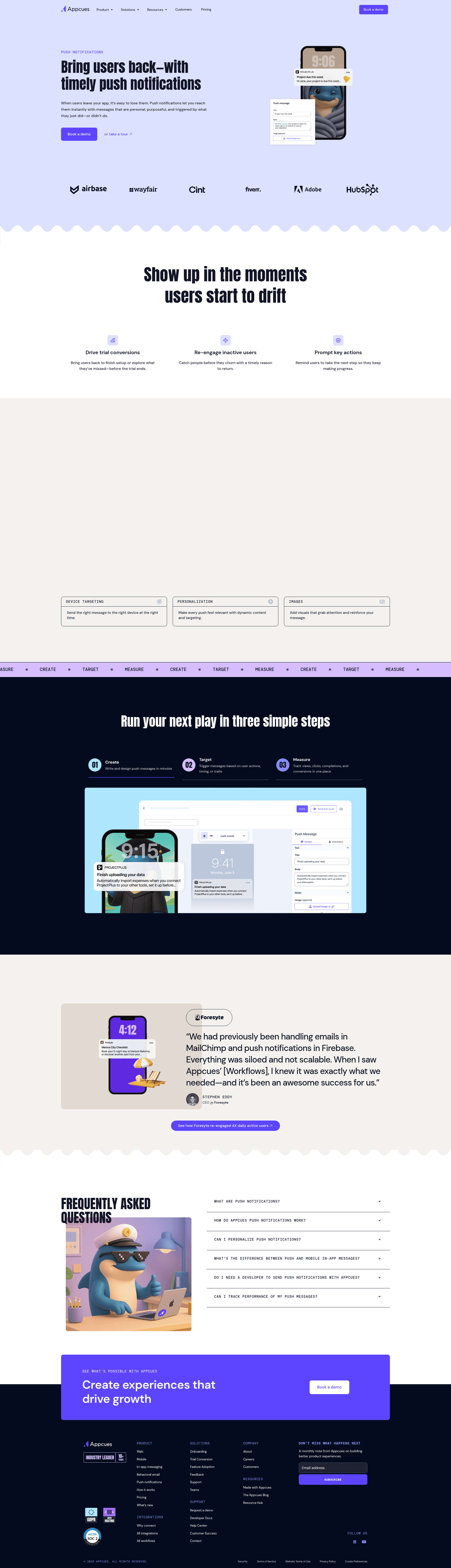 appcues notifications screenshot