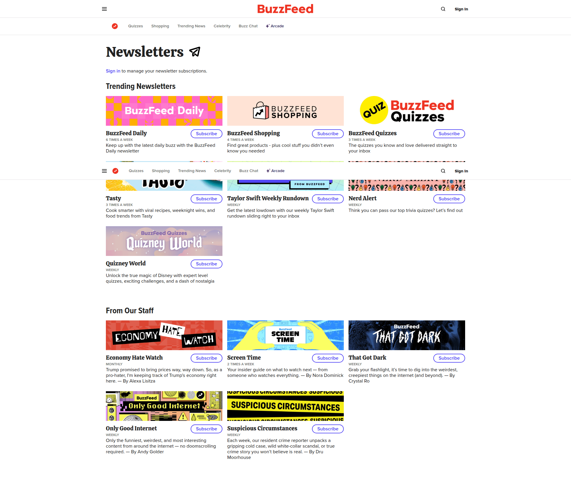 buzzfeed notifications screenshot