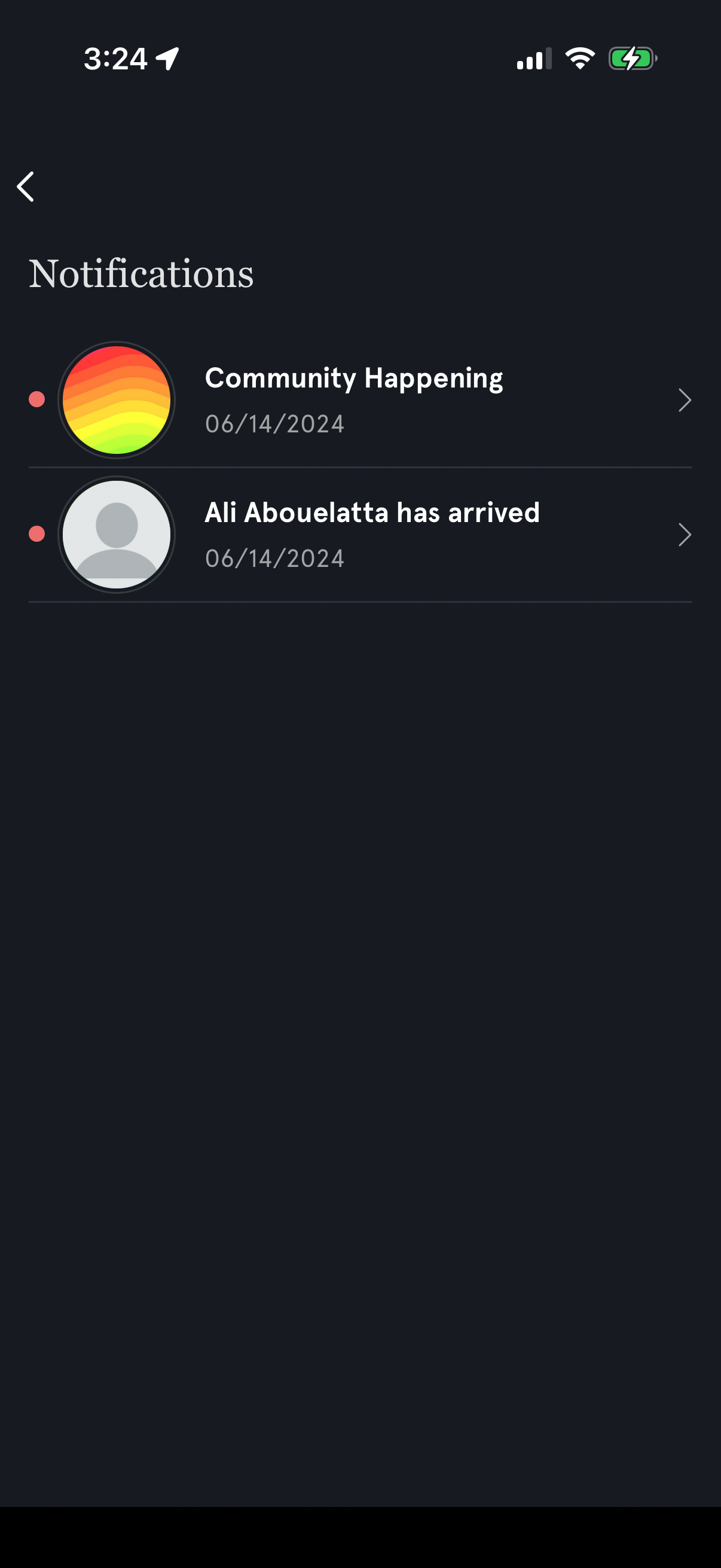 wework notifications screenshot