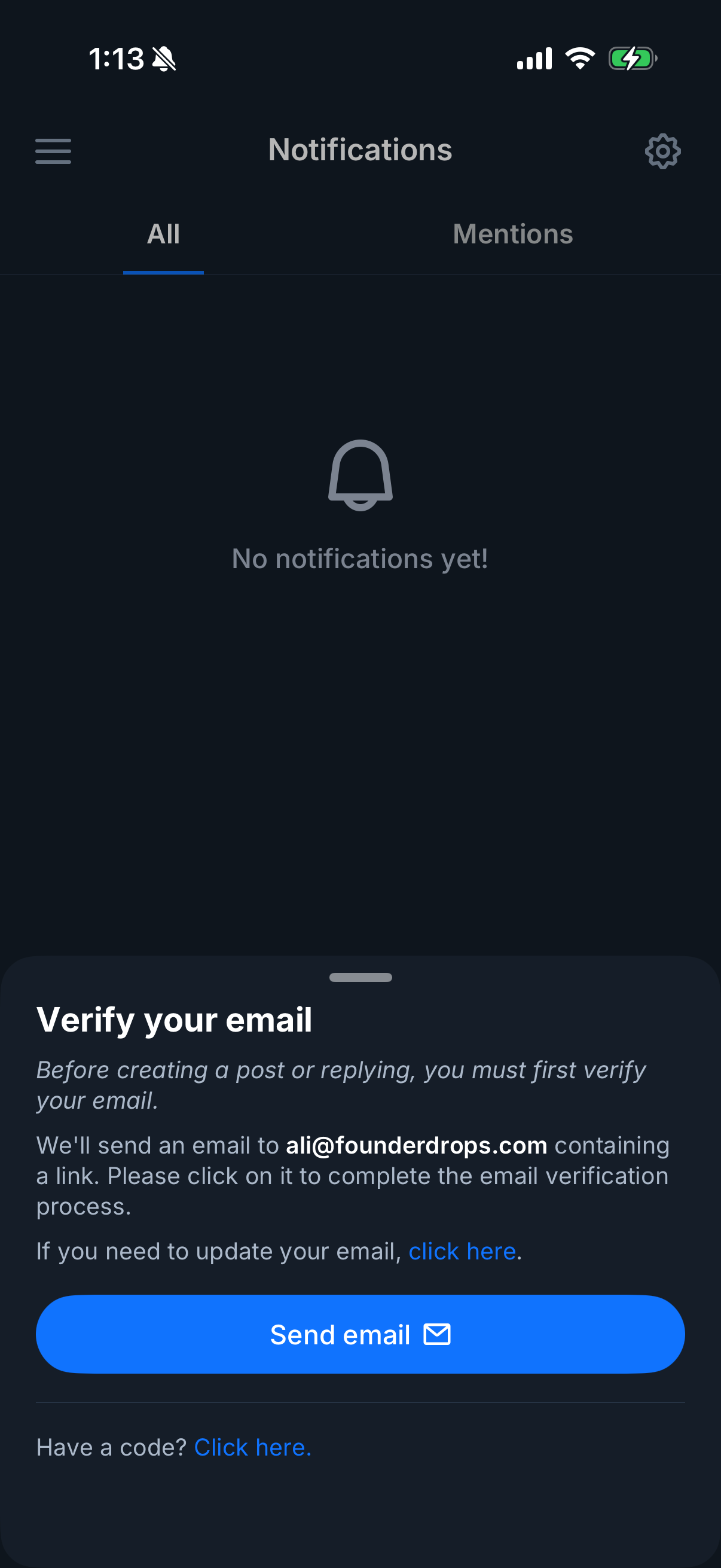 bluesky notifications screenshot