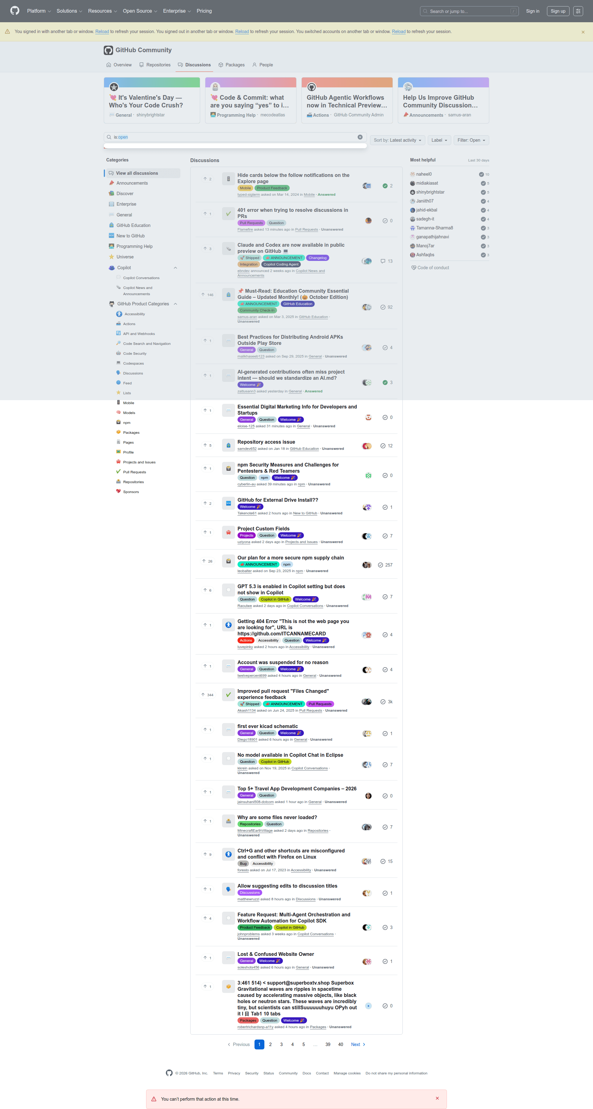github notifications screenshot