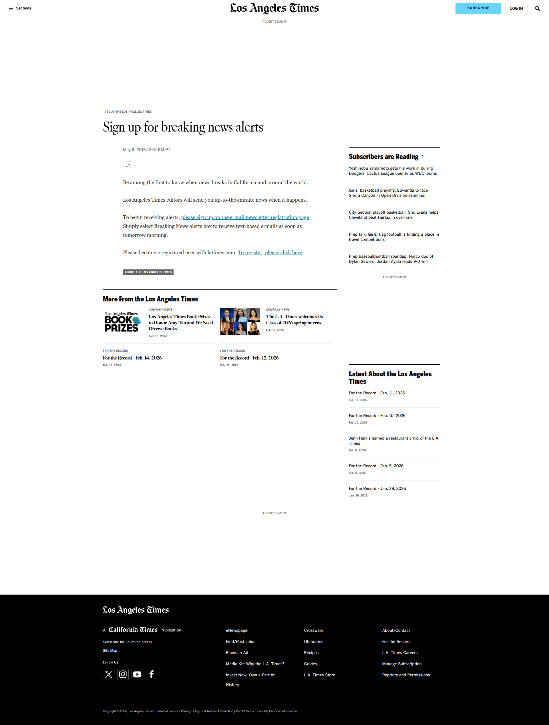 la-times notifications screenshot