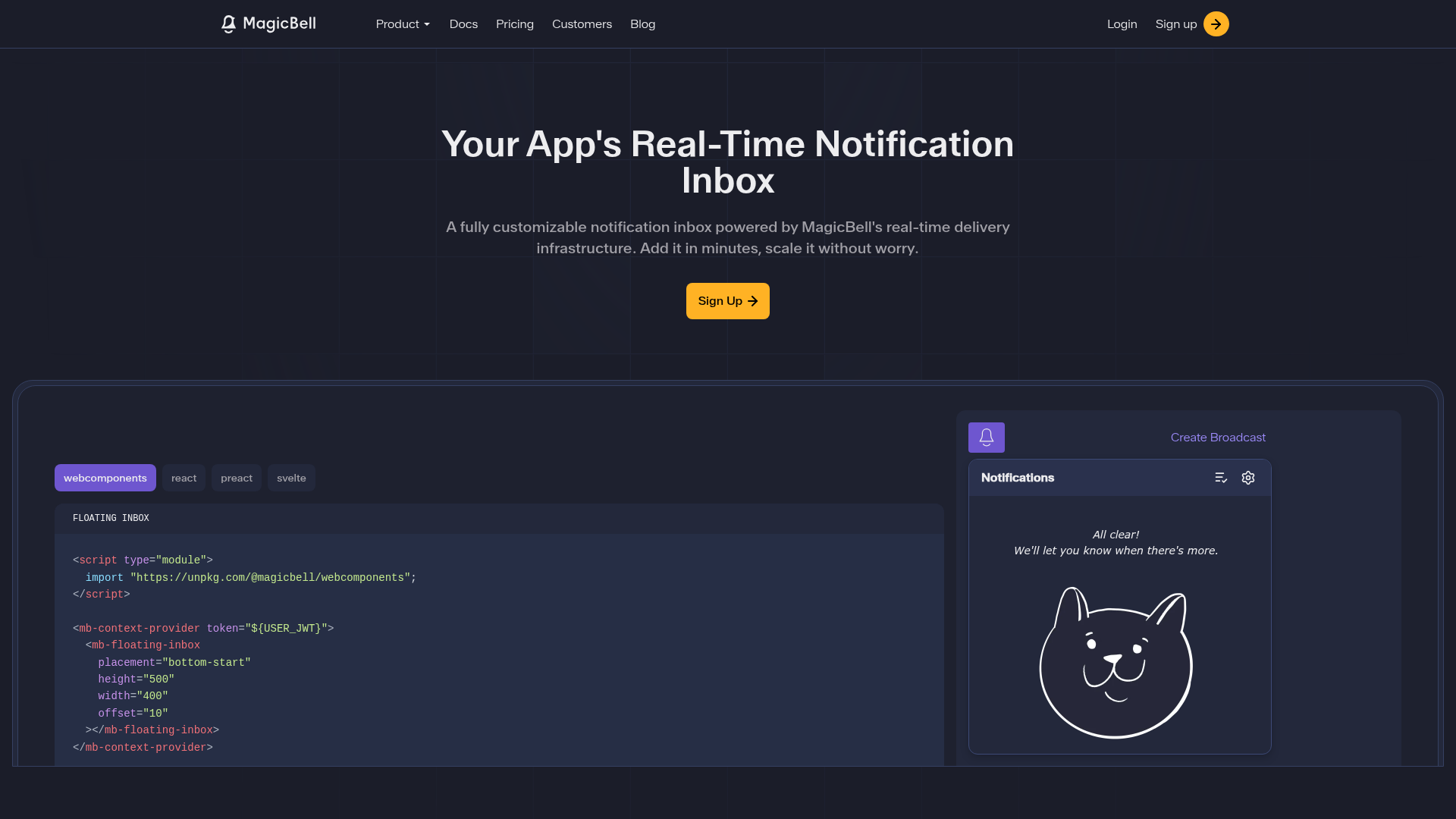 magicbell notifications screenshot