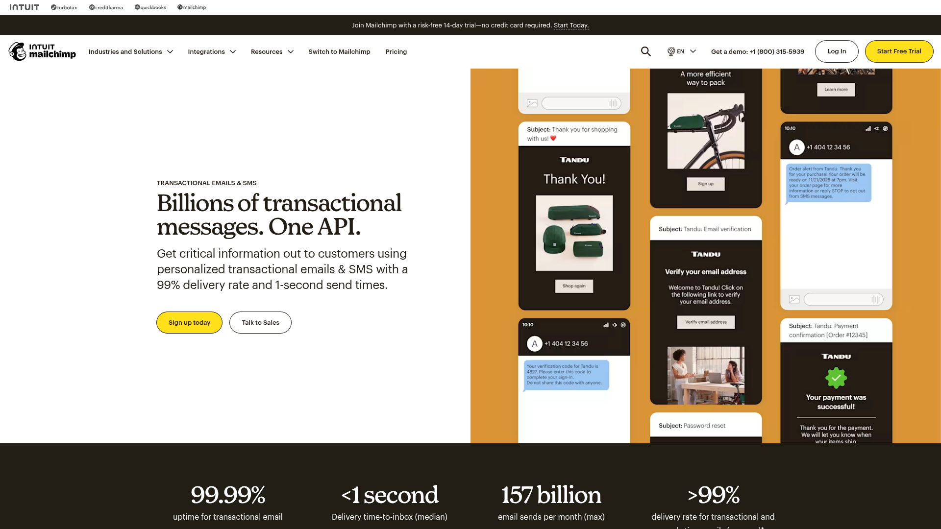 mailchimp notifications screenshot