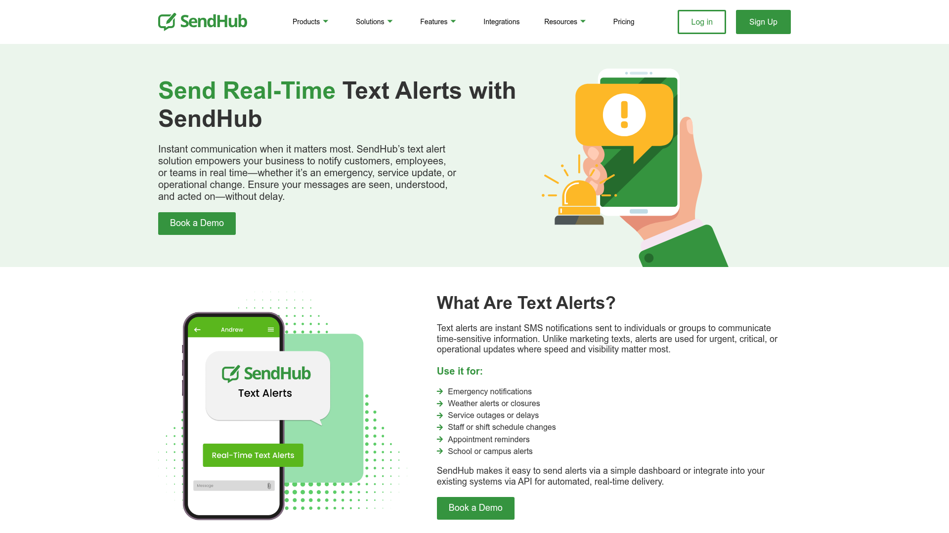 sendhub notifications screenshot