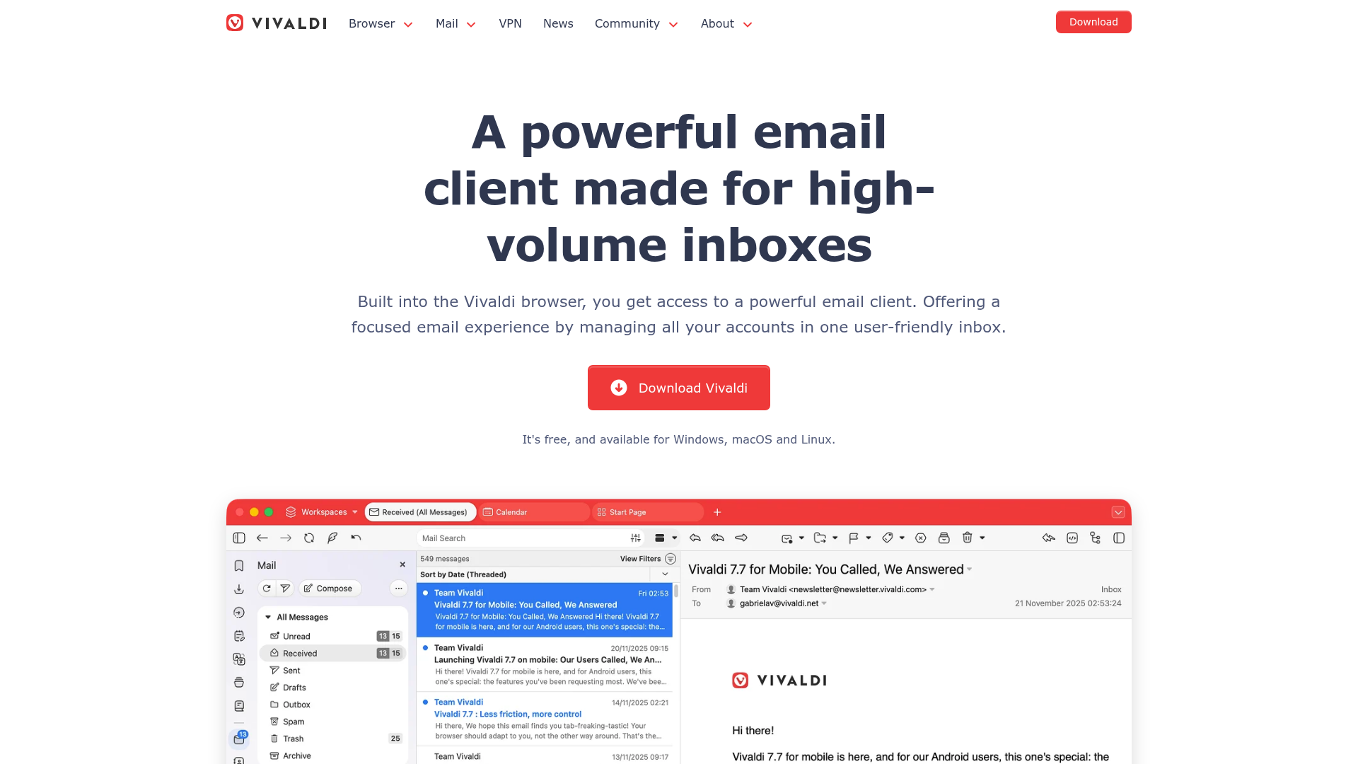 vivaldi notifications screenshot
