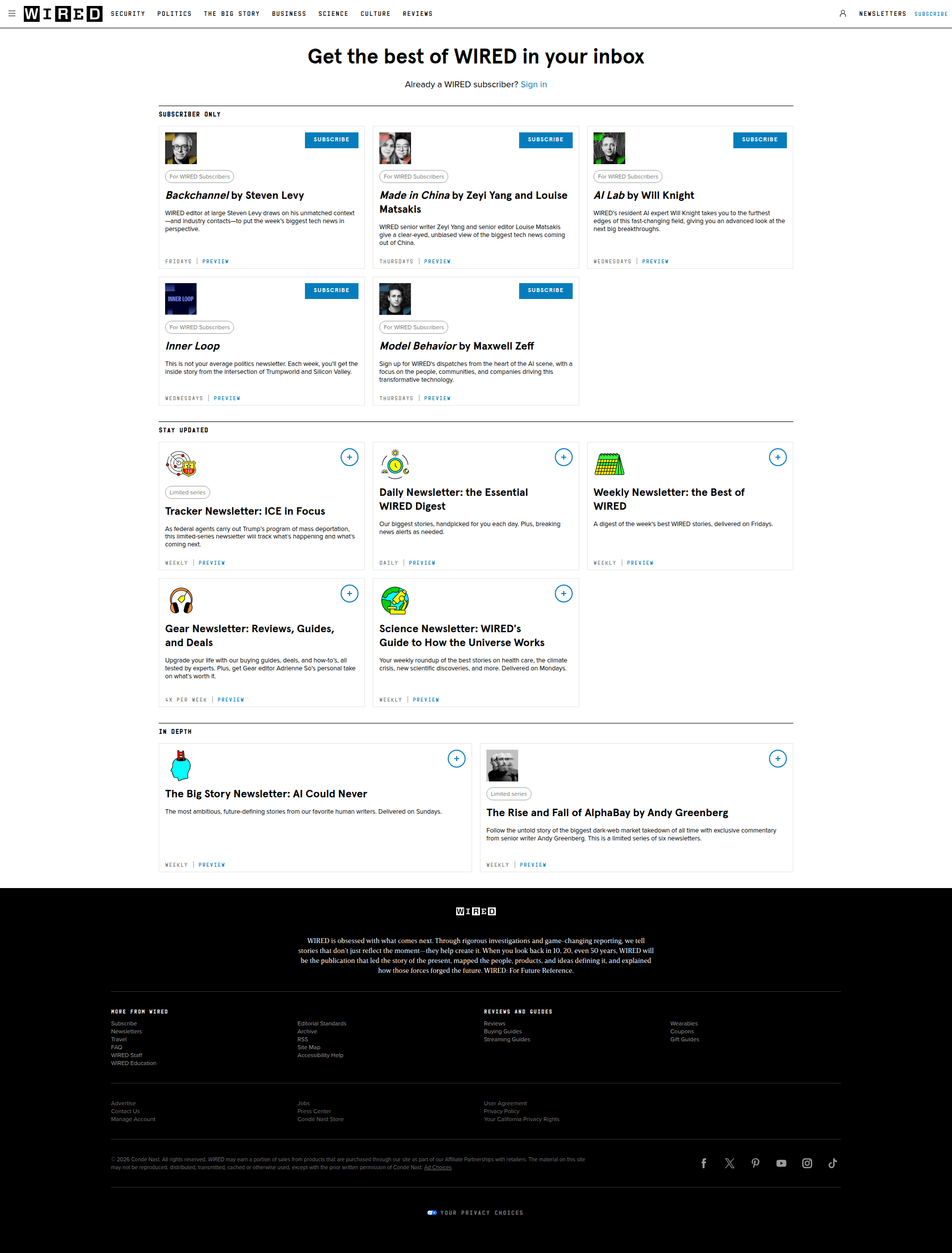 wired notifications screenshot