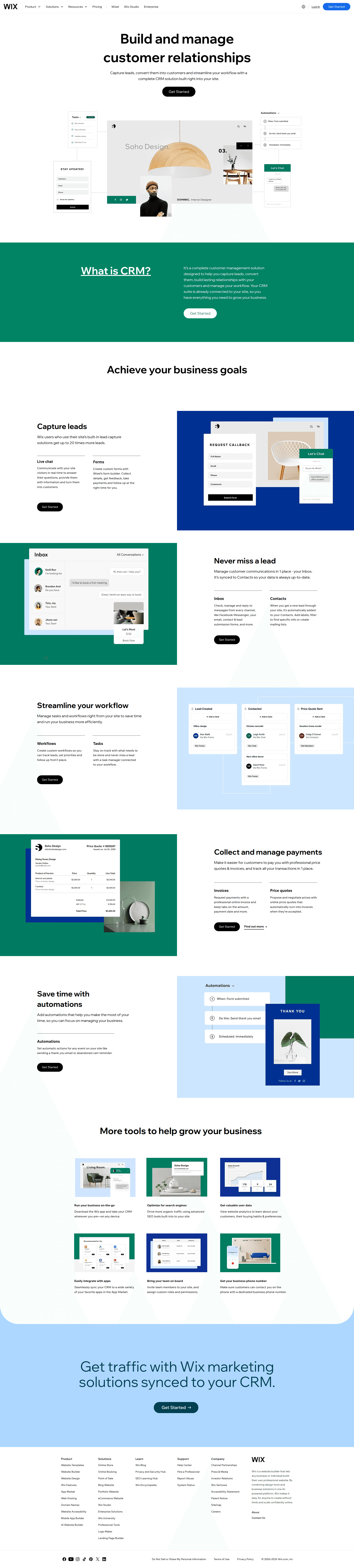 wix notifications screenshot