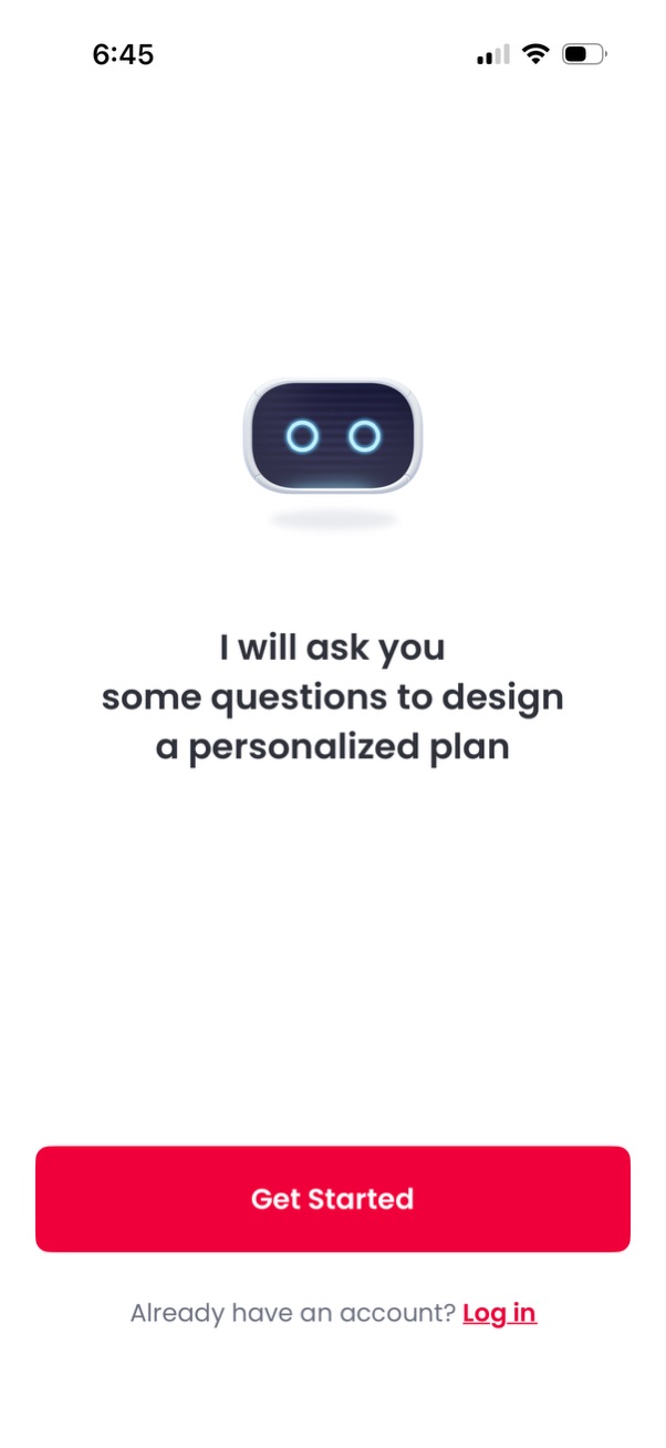 justfit onboarding screenshot