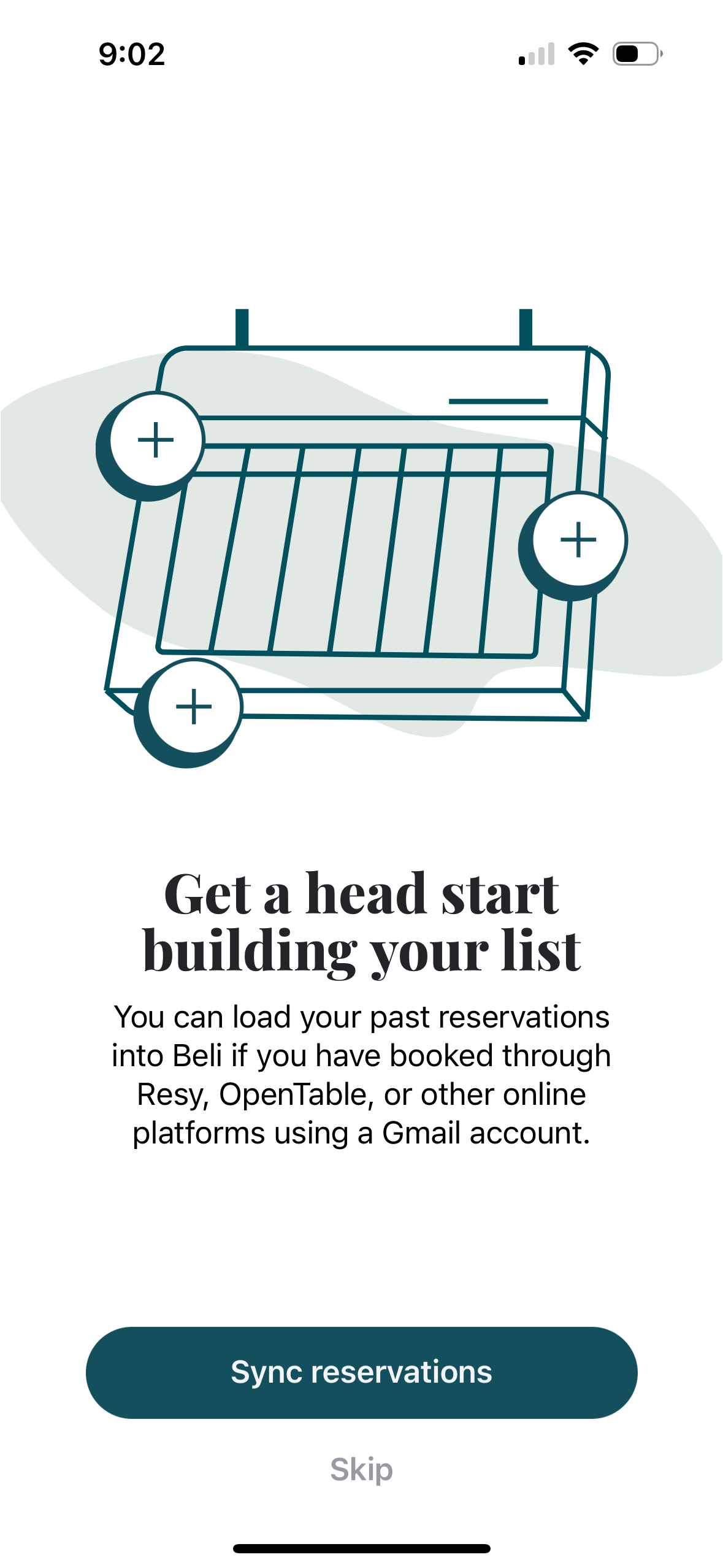 beli onboarding screenshot