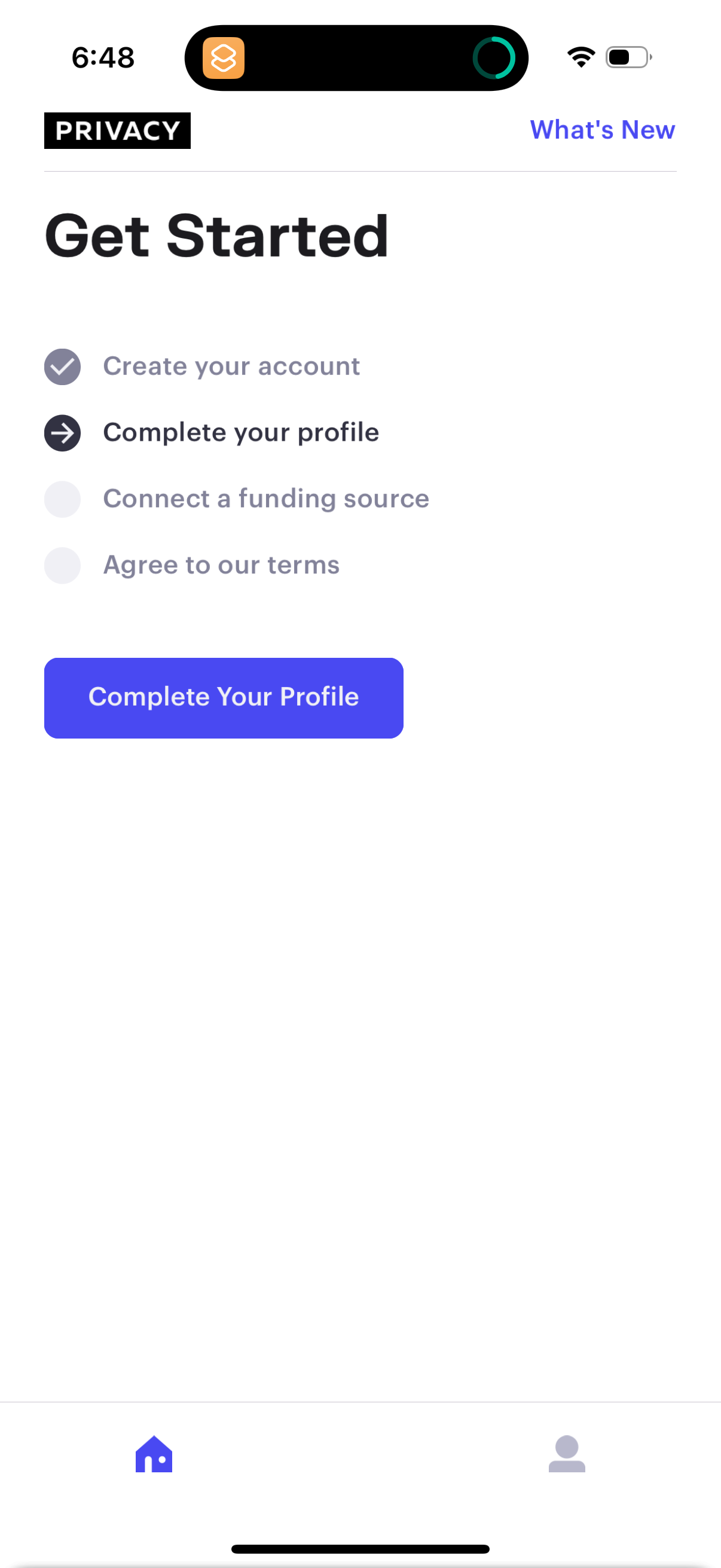privacy onboarding screenshot