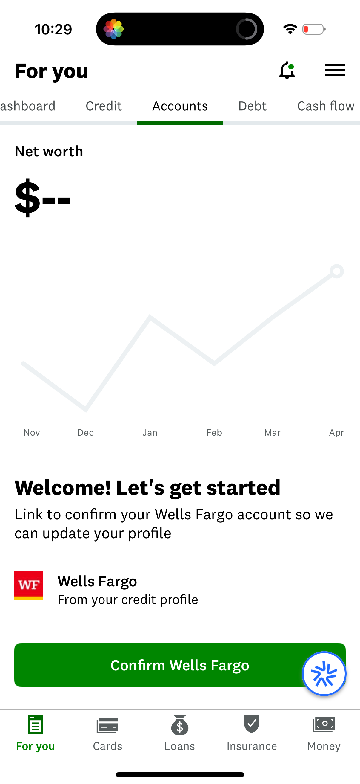 credit-karma onboarding screenshot
