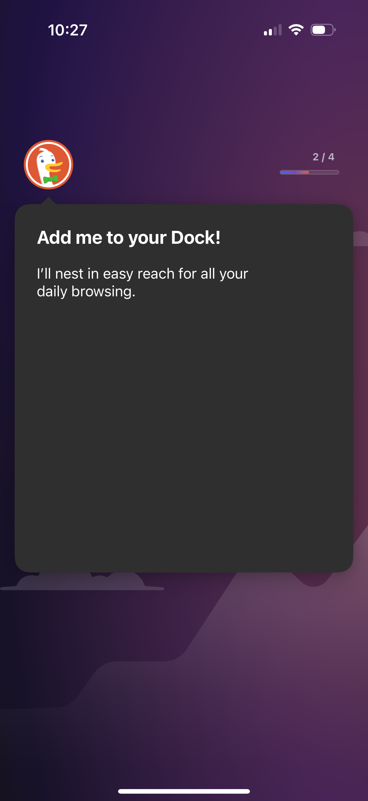 duckduckgo onboarding screenshot